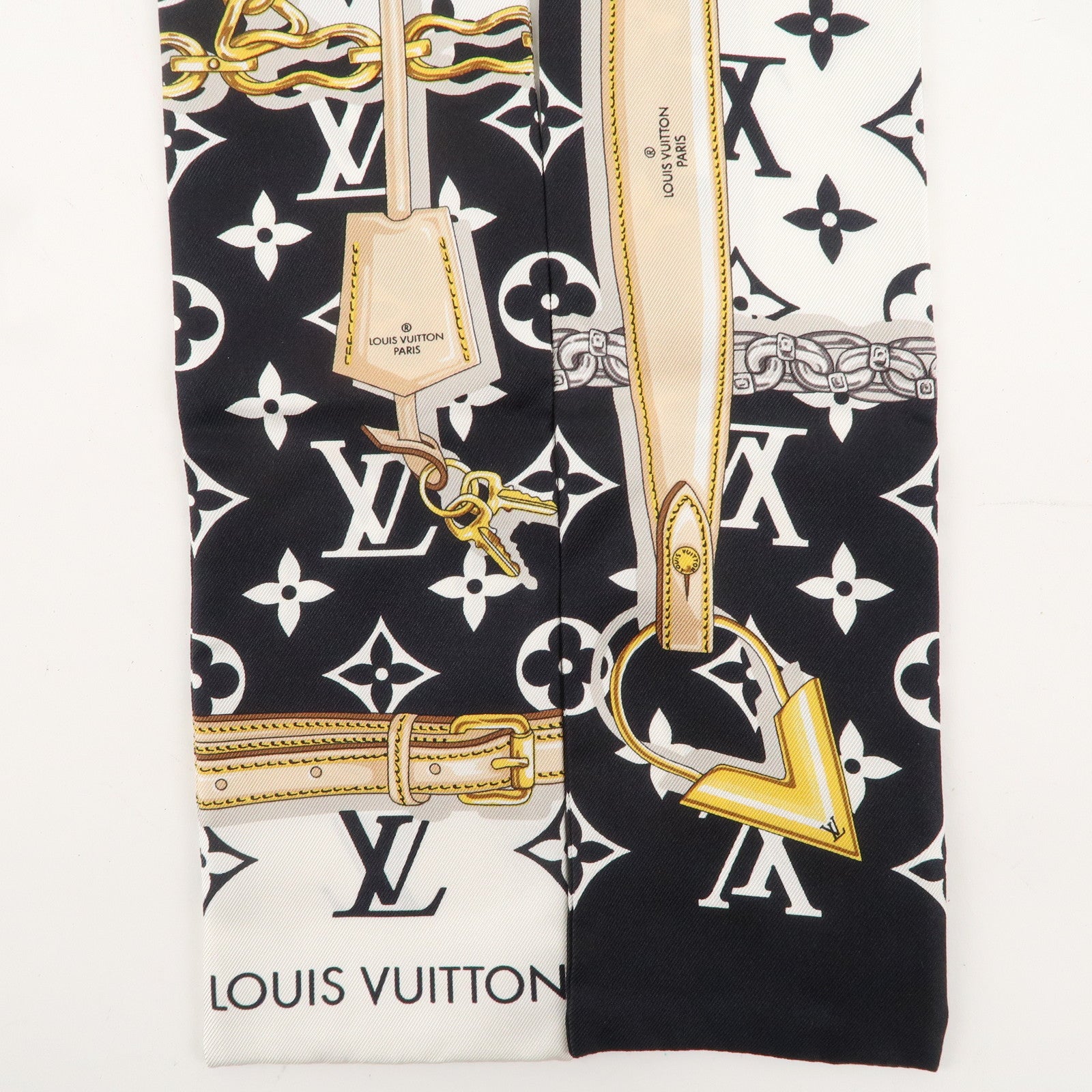 Louis Vuitton Bandeau Monogram Confidential Scarf 100% Silk M78656