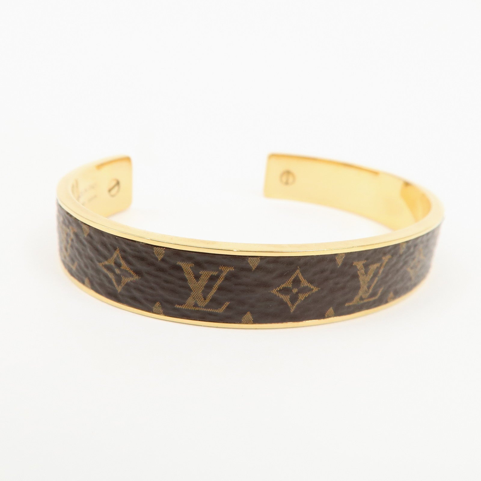 Louis Vuitton Monogram Jonc Wild LV Bracelet Brown M68369 Used