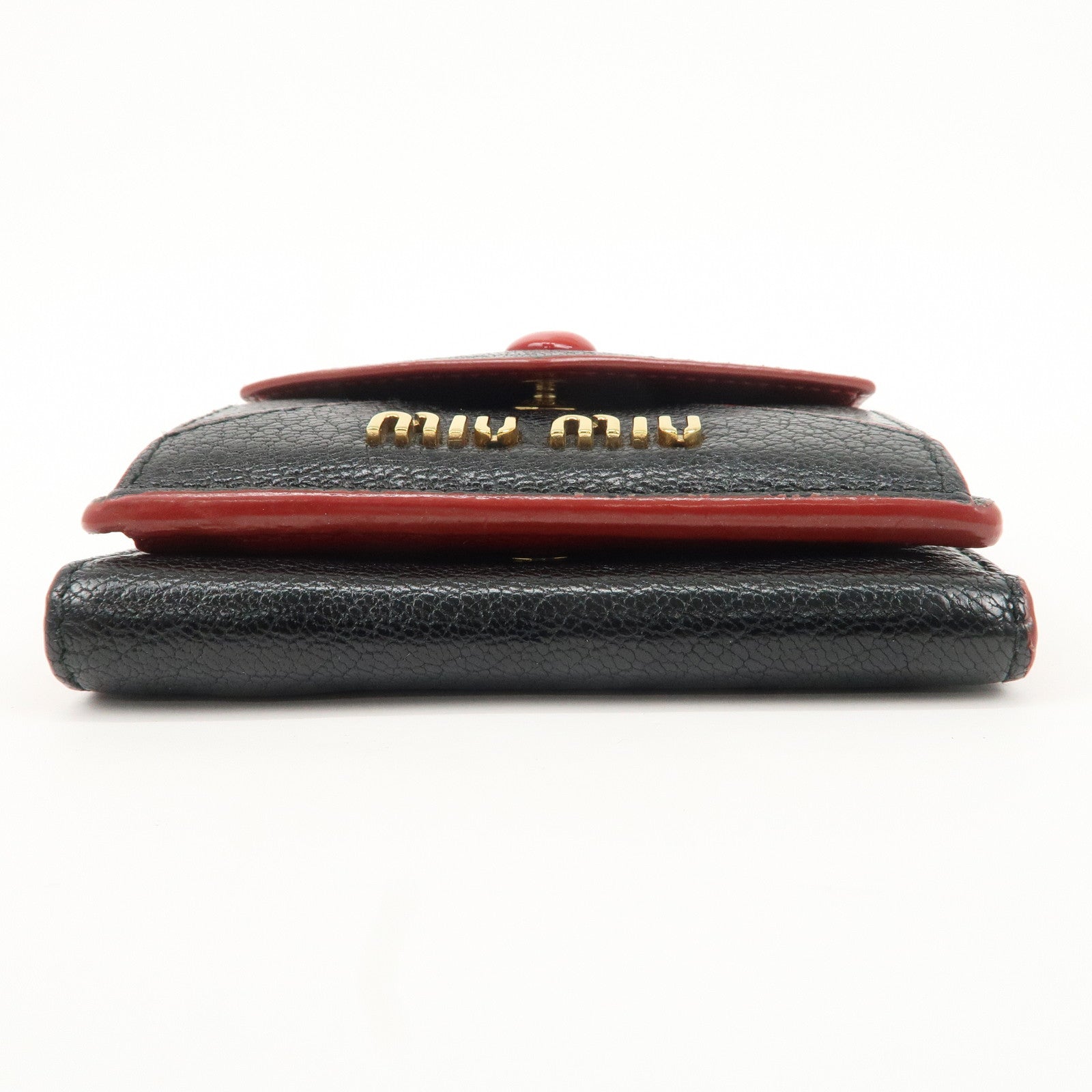 MIU MIU MADRAS LOVE Letter W Hook Wallet 5MH021 Used