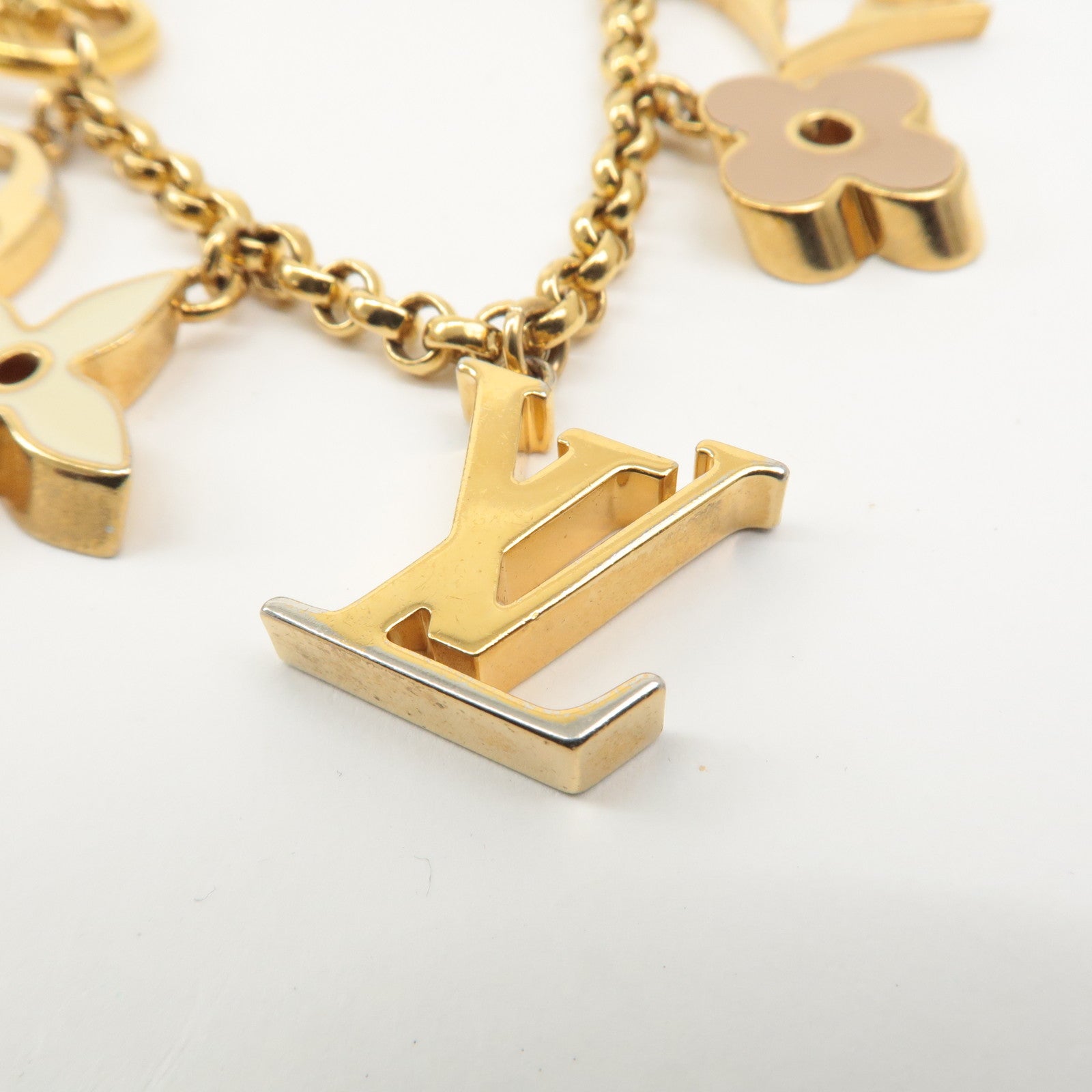 Louis Vuitton Fleur de Monogram LV Logo Bag Charm M65111