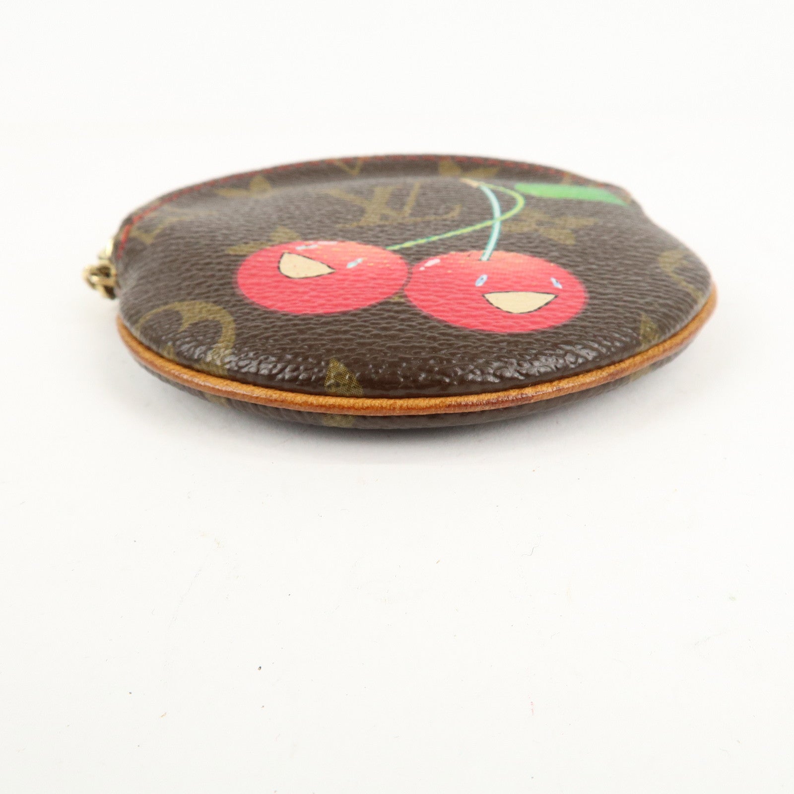 Louis Vuitton Monogram Cherry Porte Monnaie Rond Coin Case M95043 Used