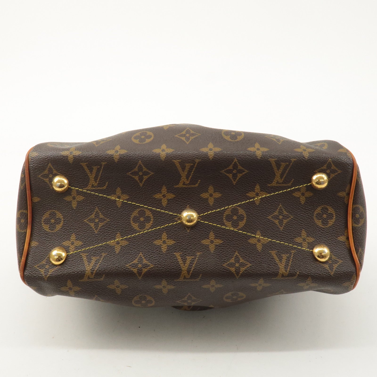 Louis Vuitton Monogram Tivoli PM Hand Bag Brown M40143