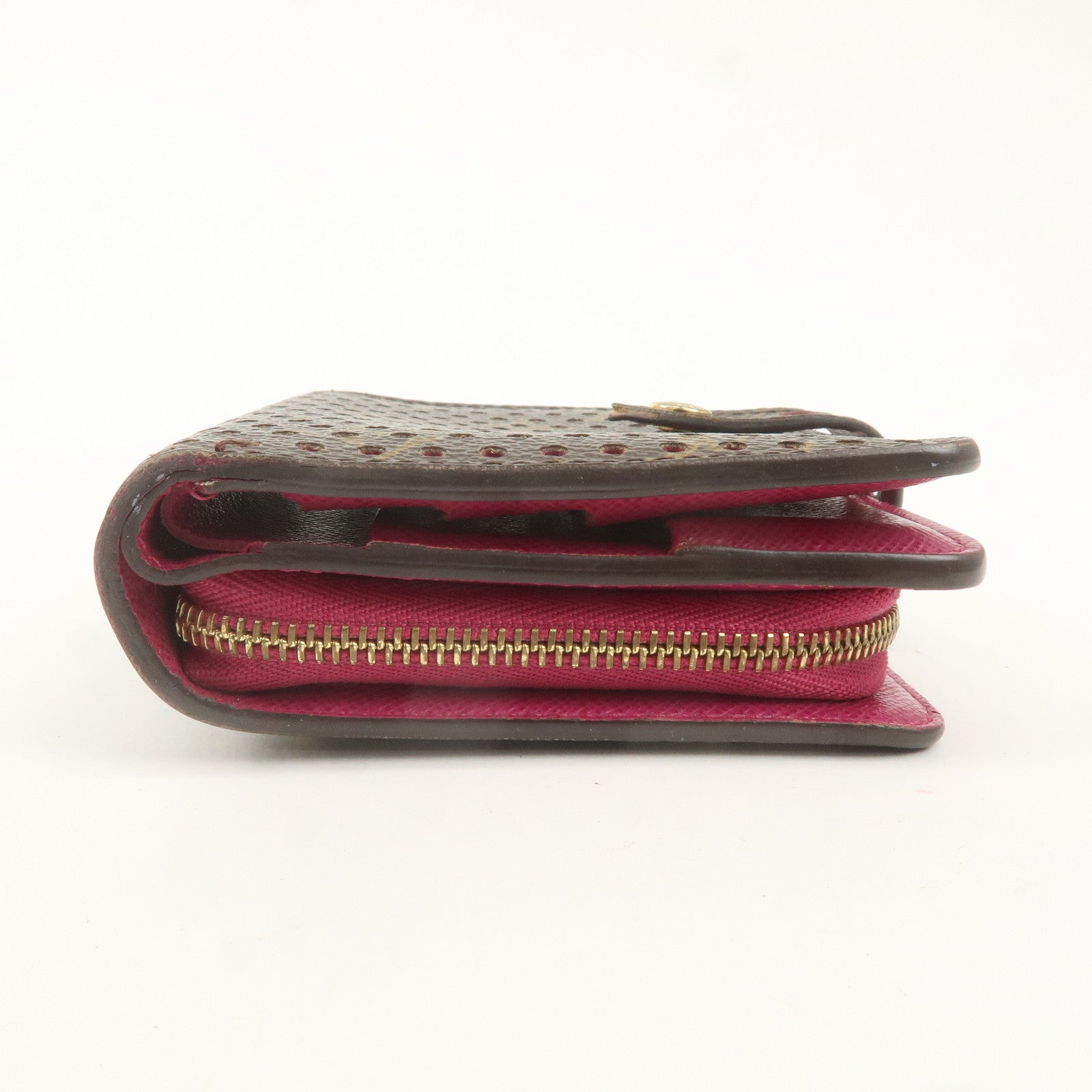 Louis Vuitton Monogram Perfor Compact Zip Wallet Fuchsia M95188