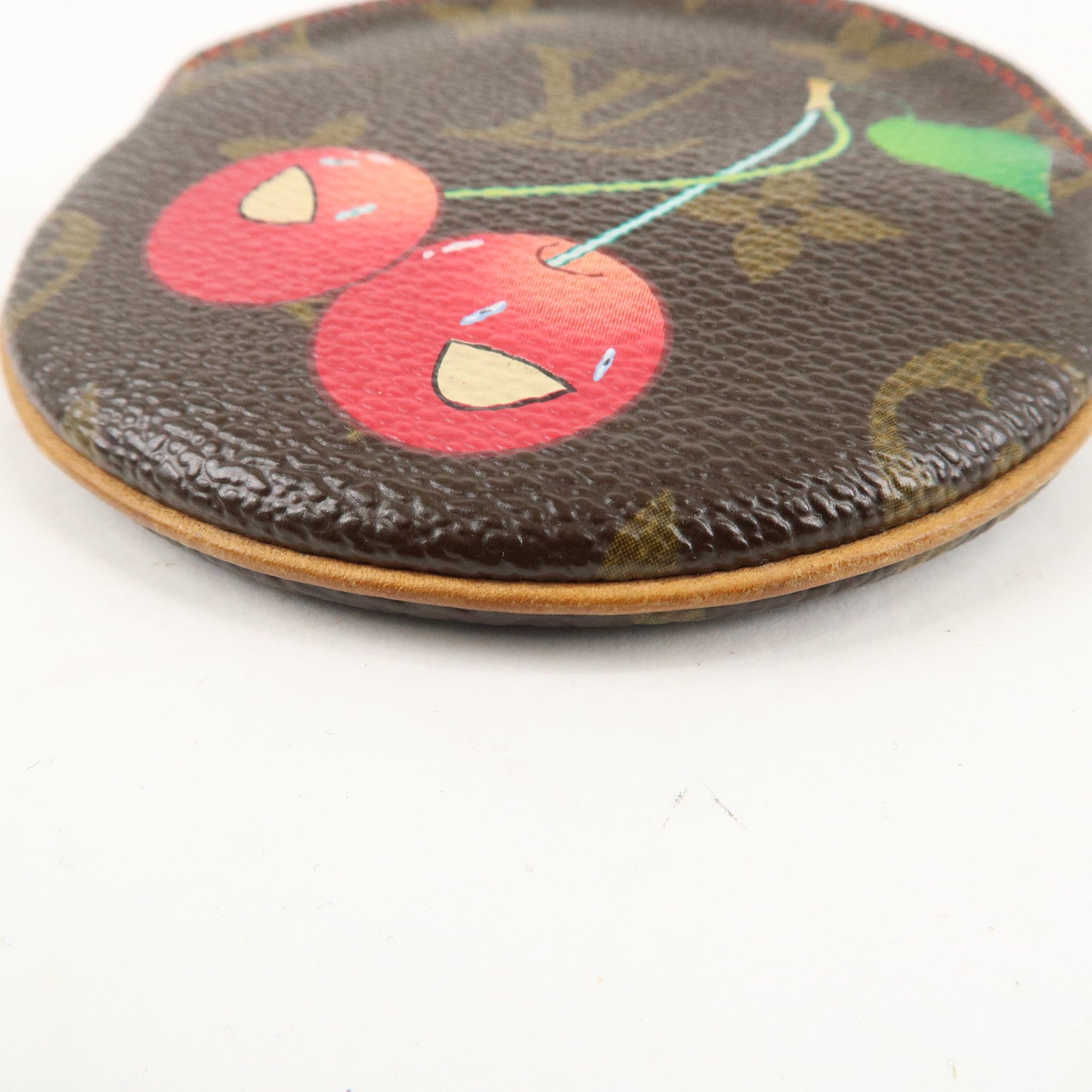 Louis Vuitton Monogram Cherry Porte Monnaie Rond Coin Case M95043