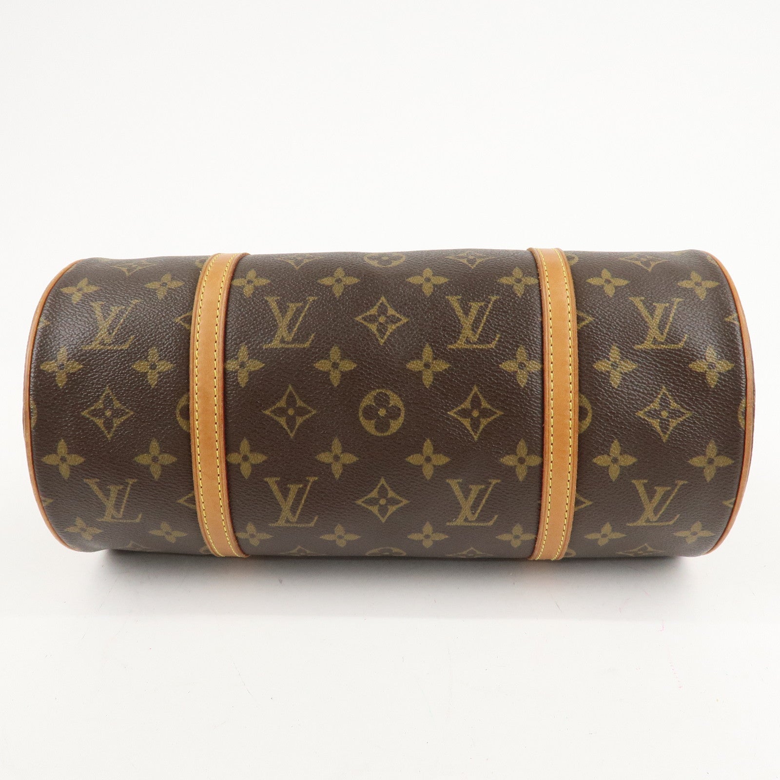 Louis Vuitton Monogram Papillon 30 Hand Bag New Style Brown M51385 Used