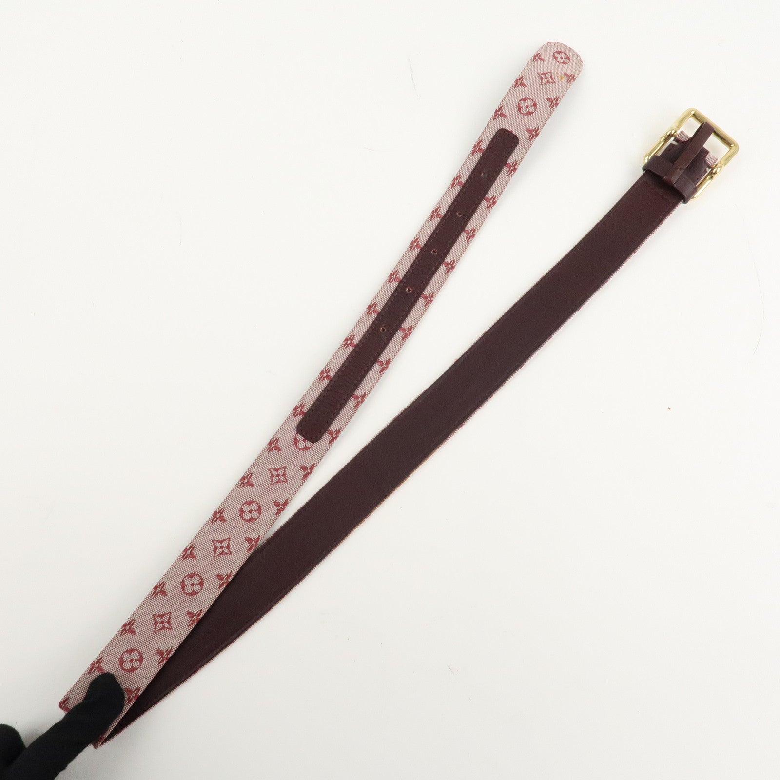 Louis Vuitton Monogram Mini Saint Tulle 85/34 Cerise Belt M6822Y Used