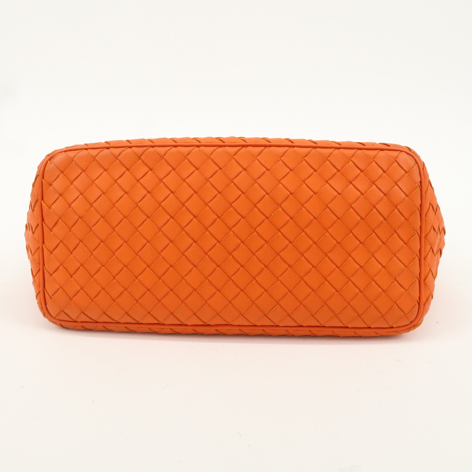 BOTTEGA VENETA Intrecciato Leather Shoulder Bag Orange 239988