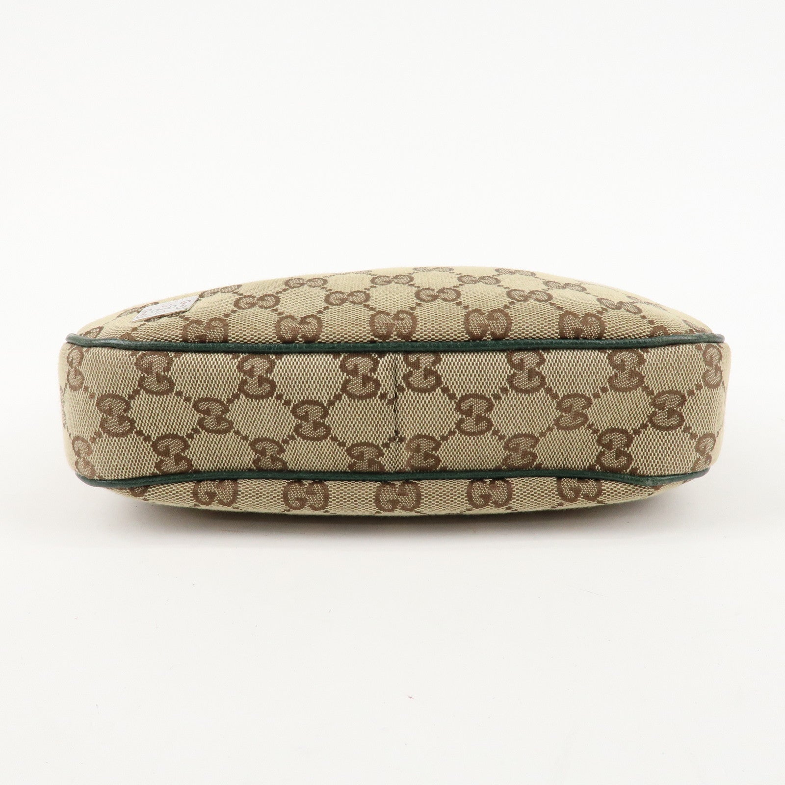 GUCCI Sherry GG Canvas Leather Shoulder Bag Beige Green 145811