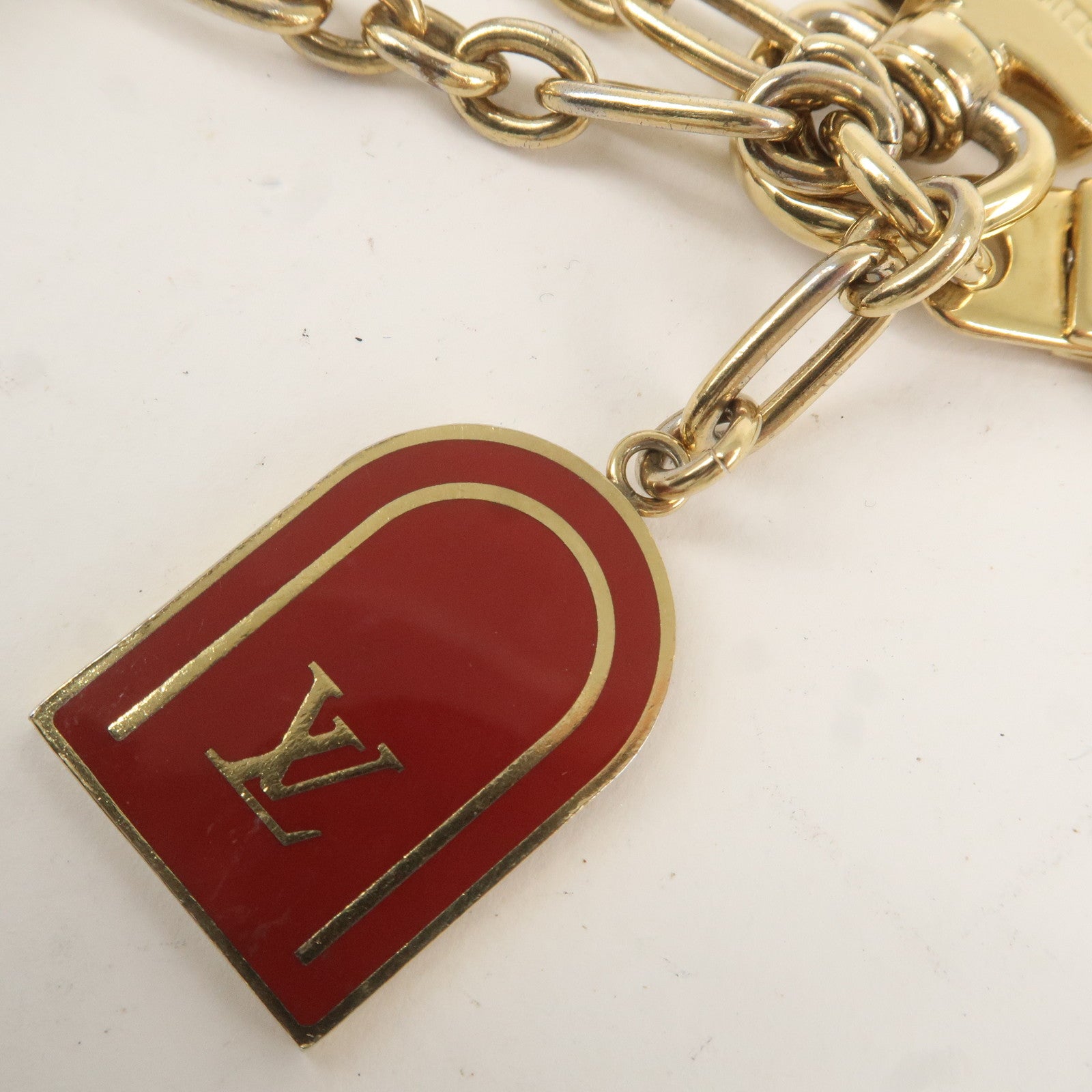 Louis Vuitton Porte Cles Cadena Bag Charm Key Charm Gold M60073