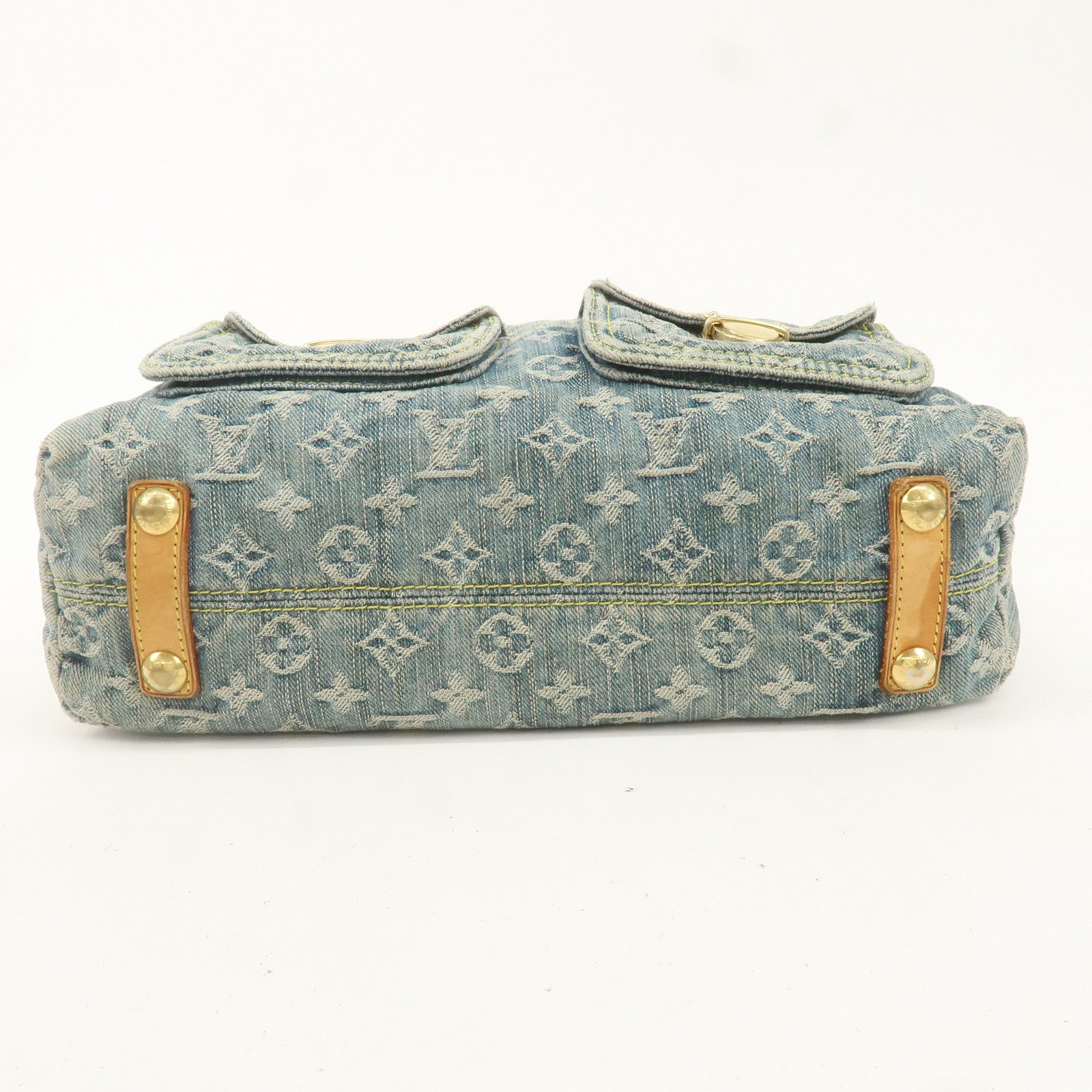 Louis Vuitton Monogram Denim Baggy GM Shoulder Bag M95048Used F/S