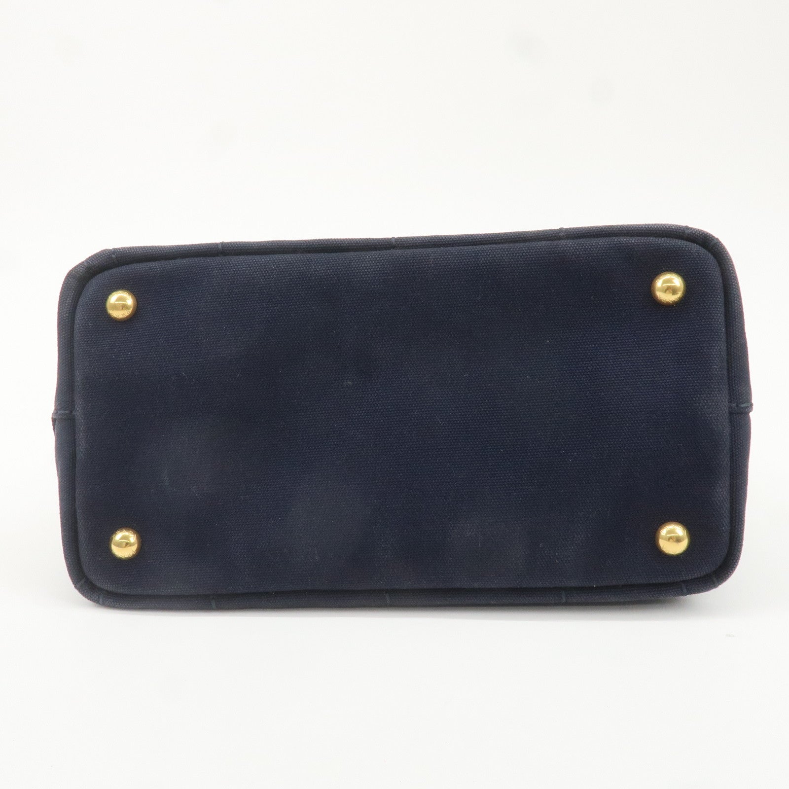 PRADA Canapa Mini Canvas 2Way Bag Shoulder Bag Navy 1BG439