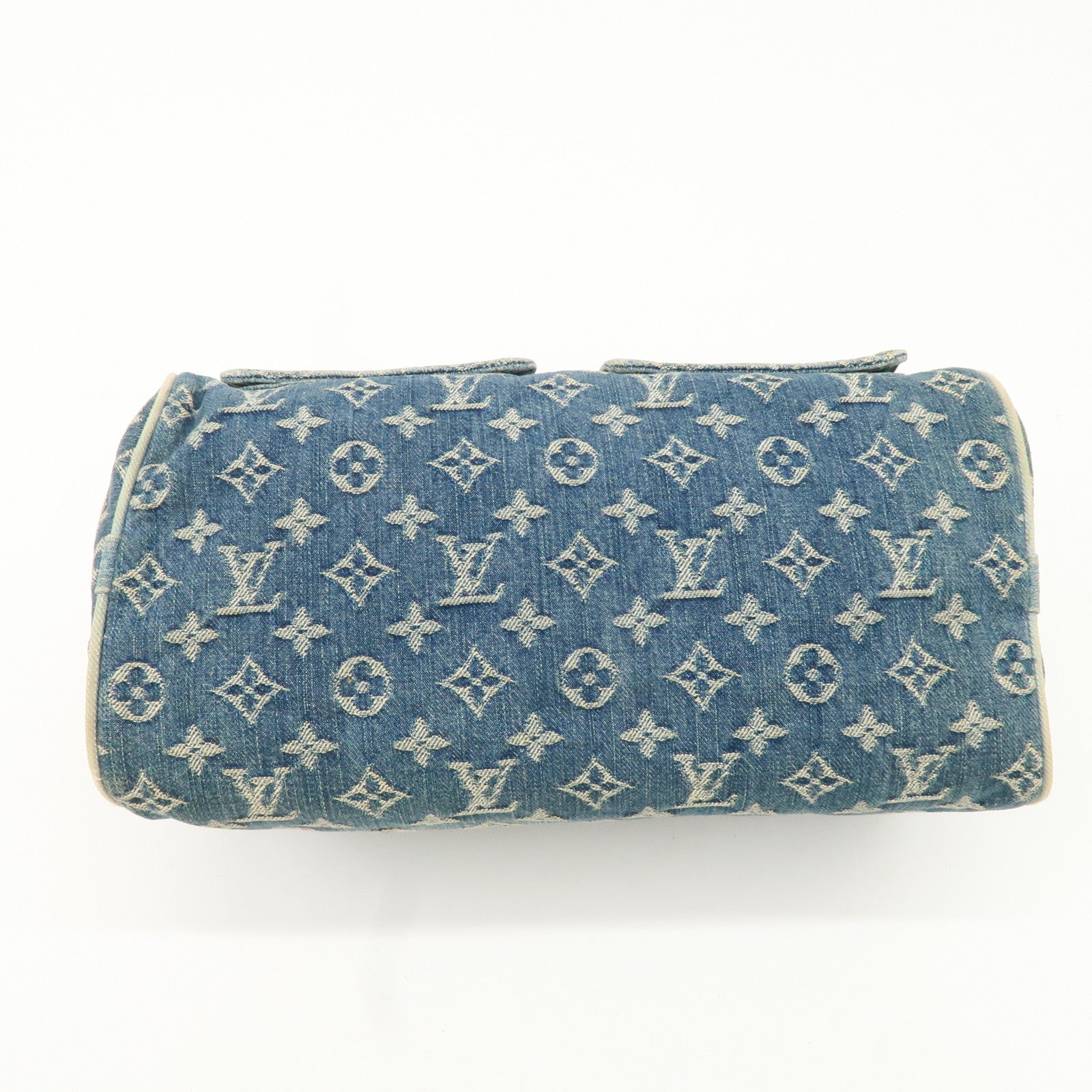 Louis Vuitton Monogram Denim Neo Speedy Boston Bag Blue M95019 Used