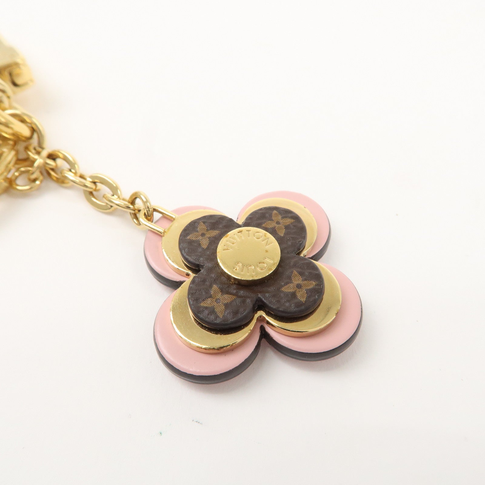 Louis Vuitton Key Chain Blooming Flower BB Bag Charm Pink M63085