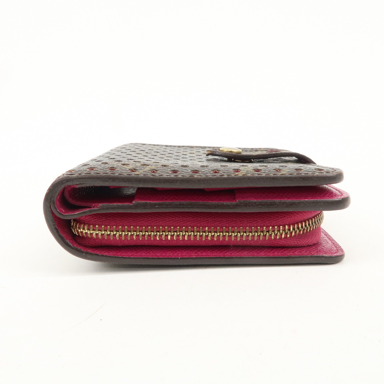 Louis Vuitton Monogram Perfor Compact Zip Fuchsia M95188