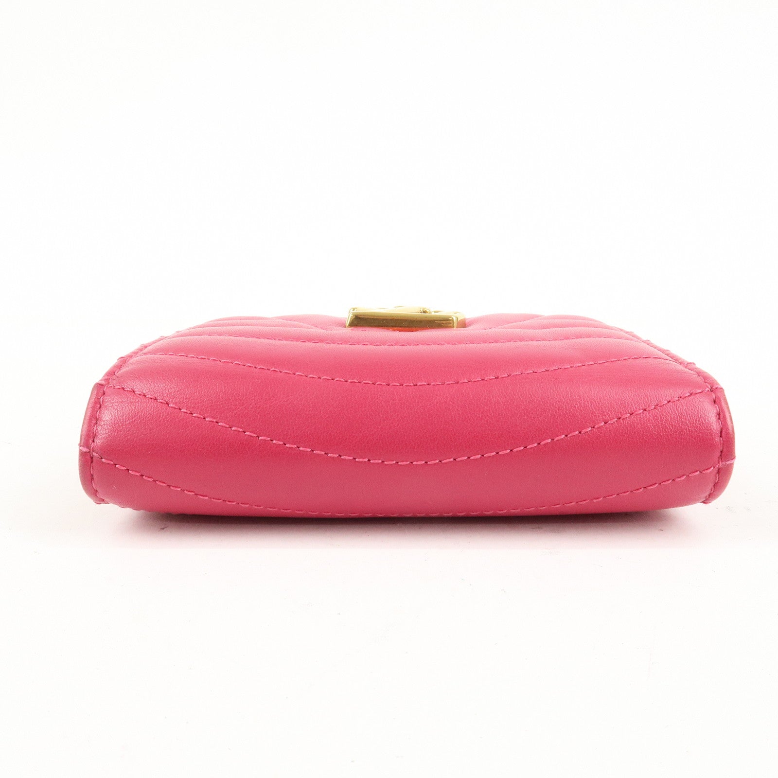 Louis Vuitton New Wave Leather Bi-Fold Compact Wallet Freesia Pink