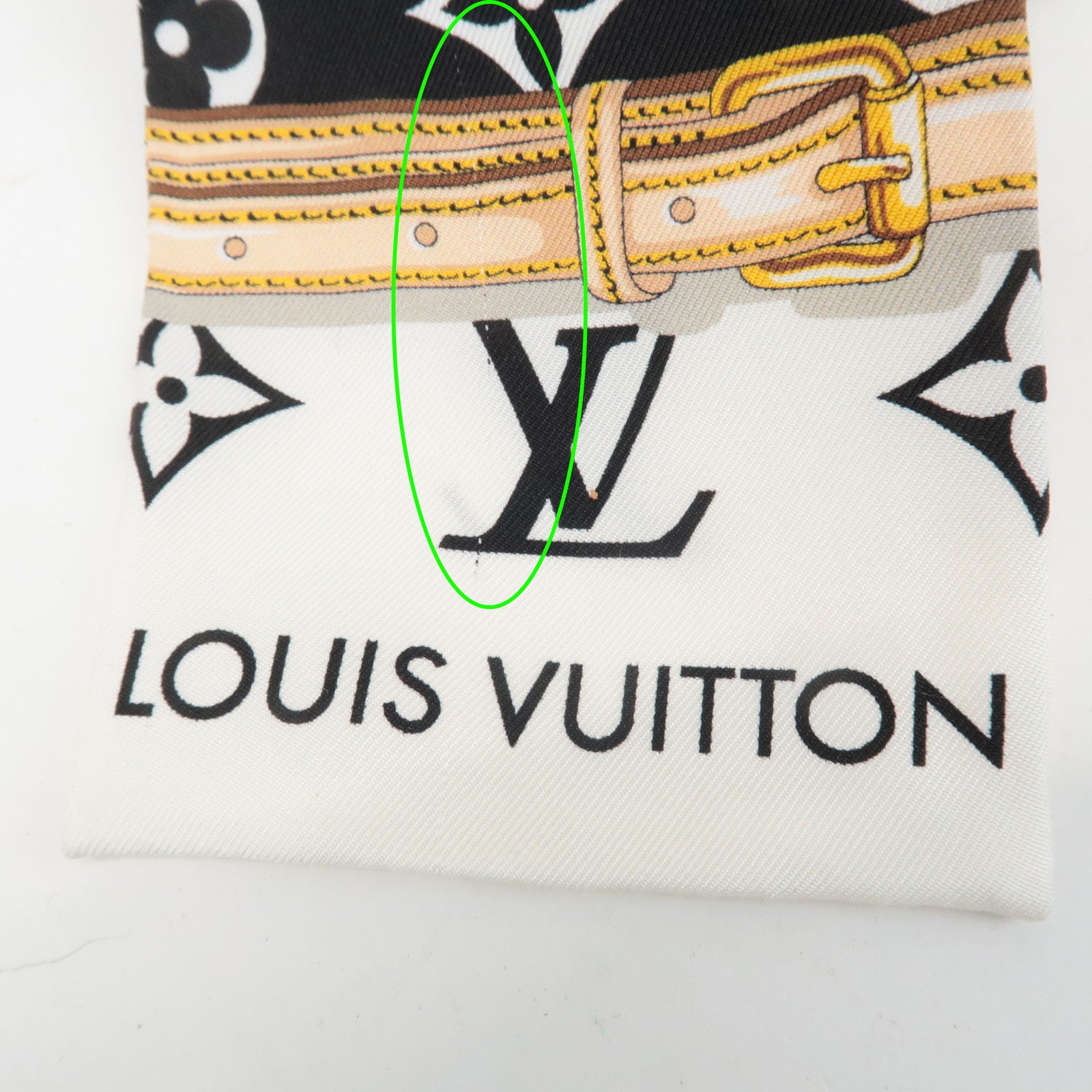 Louis Vuitton Monogram Bando 100% Silk Confidential Noir M78656 Used