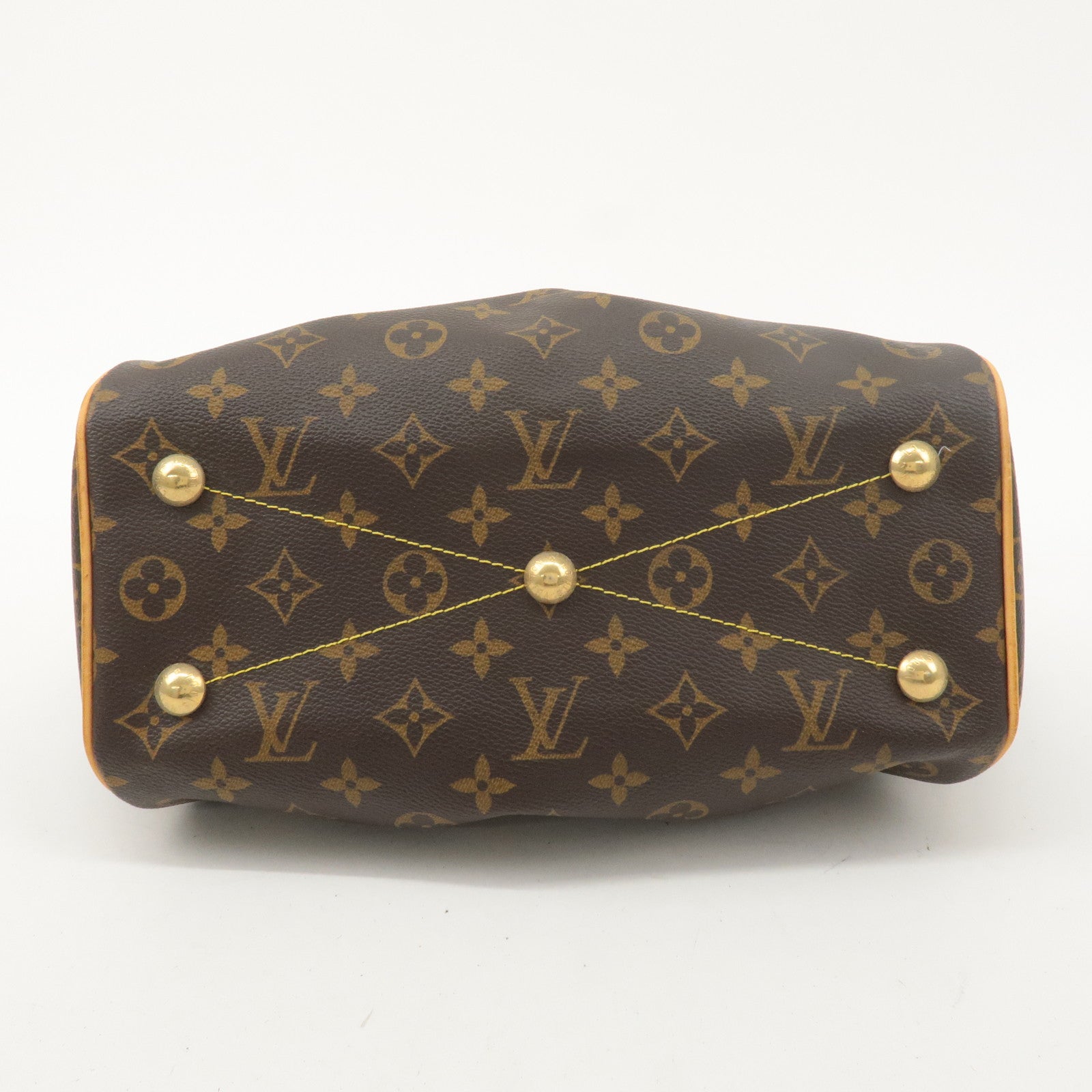 Louis Vuitton Monogram Tivoli PM Hand Bag Brown M40143