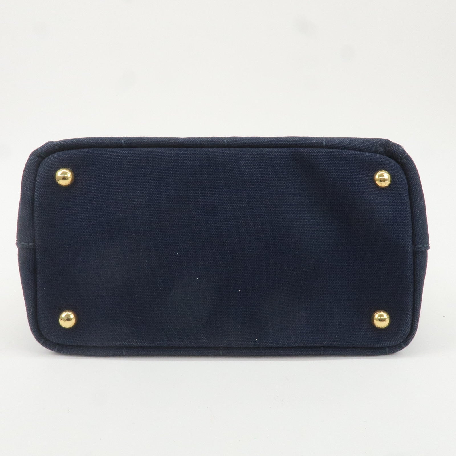 PRADA Canapa Mini Canvas 2Way Bag Tote Bag Navy 1BG439