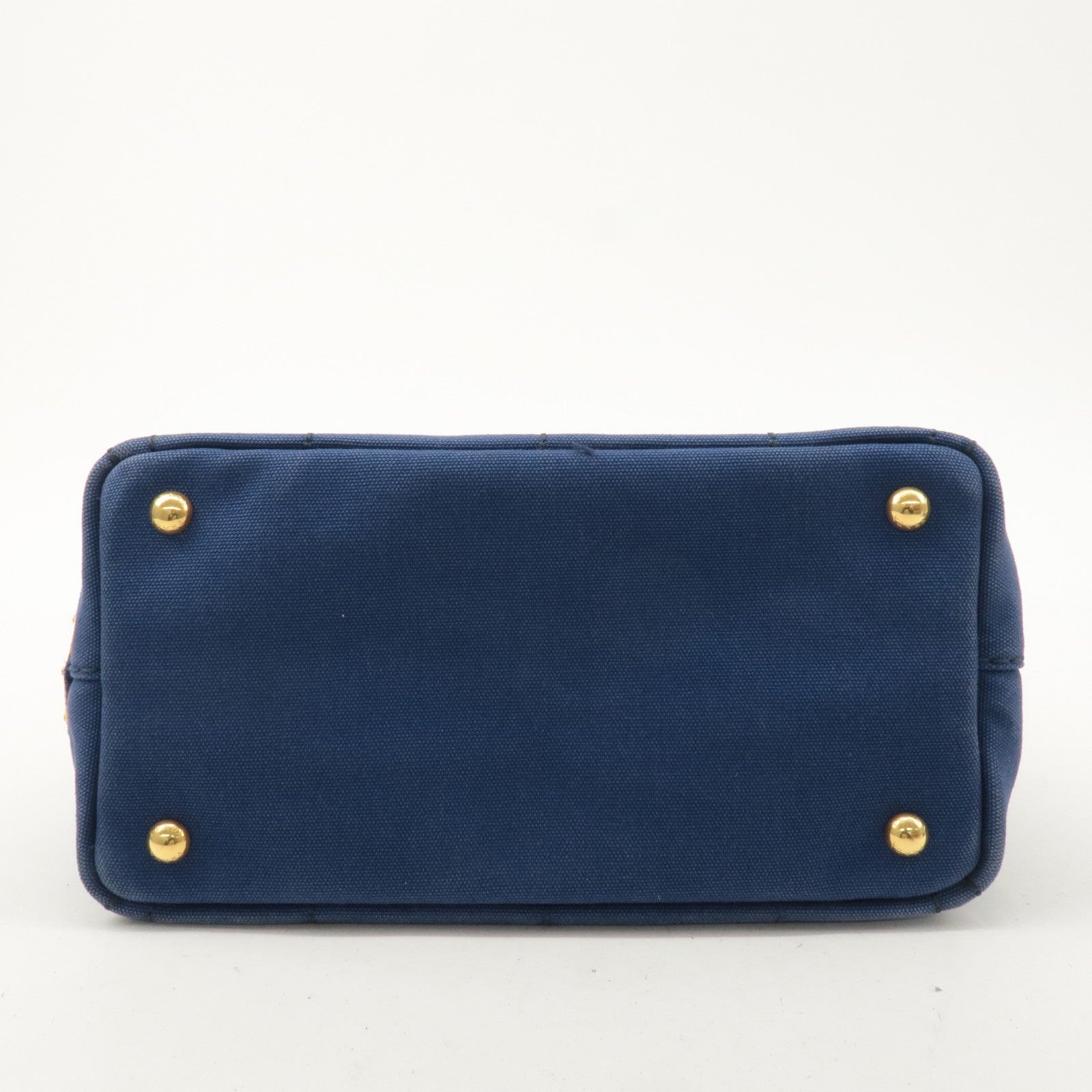 PRADA Canapa Mini Canvas 2Way Bag Hand Bag Navy 1BG439