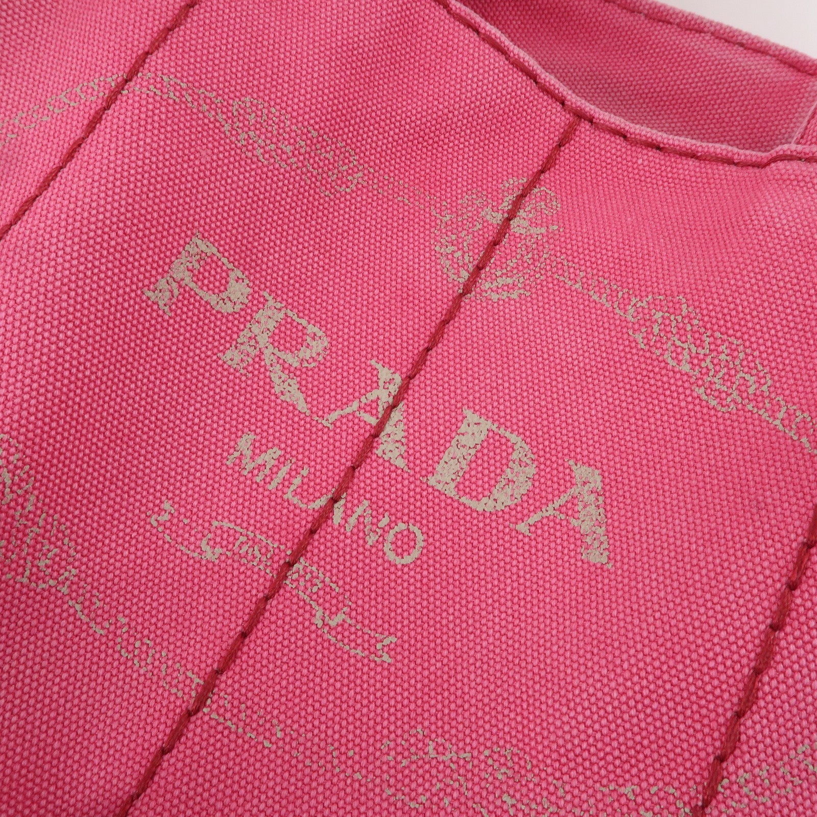 PRADA Canapa Mini Canvas 2Way Bag Tote Bag Pink 1BG439