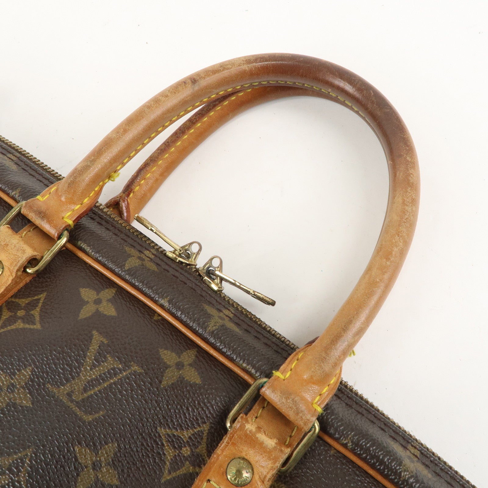 Louis Vuitton Monogram Porte Documents Voyage Bag Brown M53361