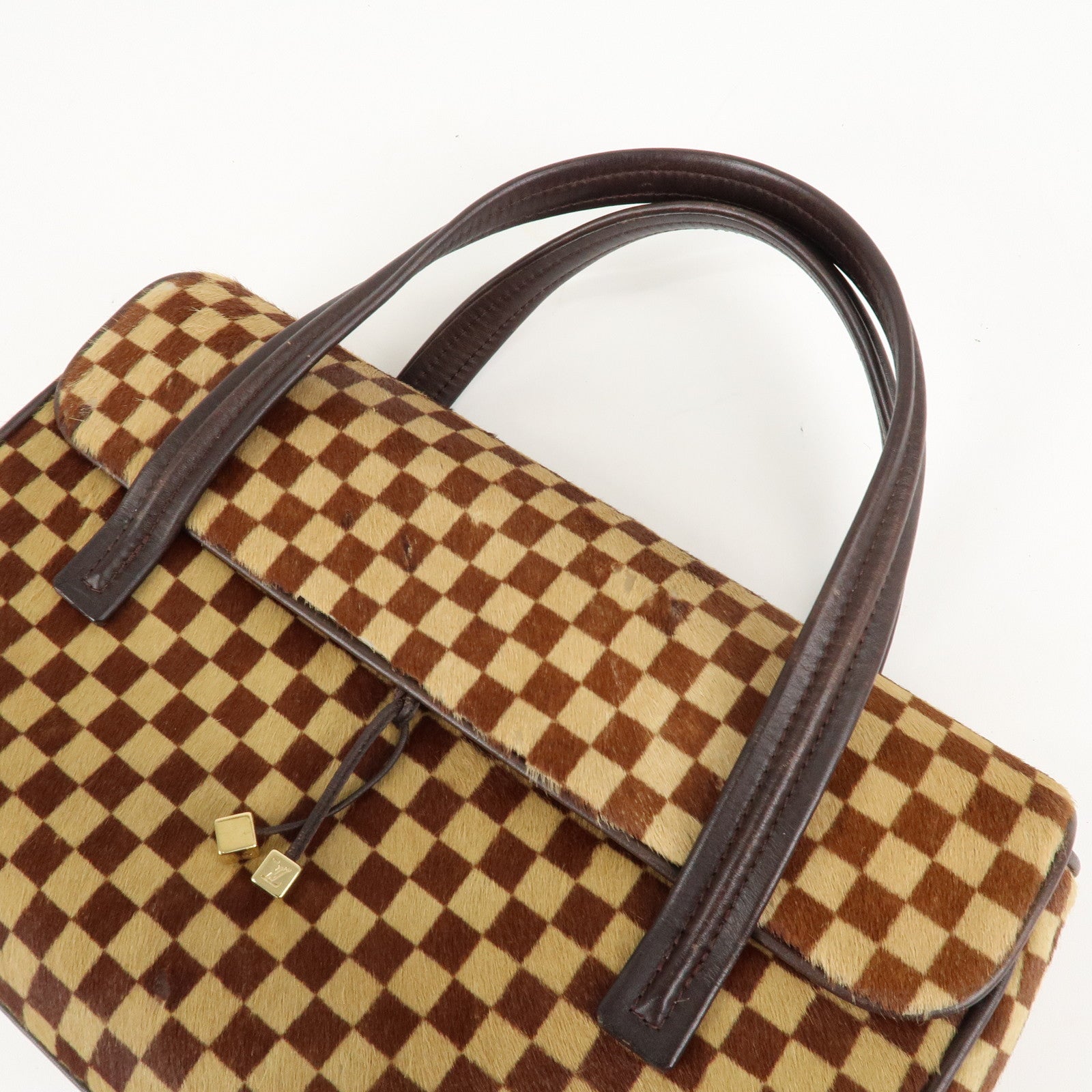 Louis Vuitton Damier Sauvage Lion Hand Bag Beige Brown M92131 Used