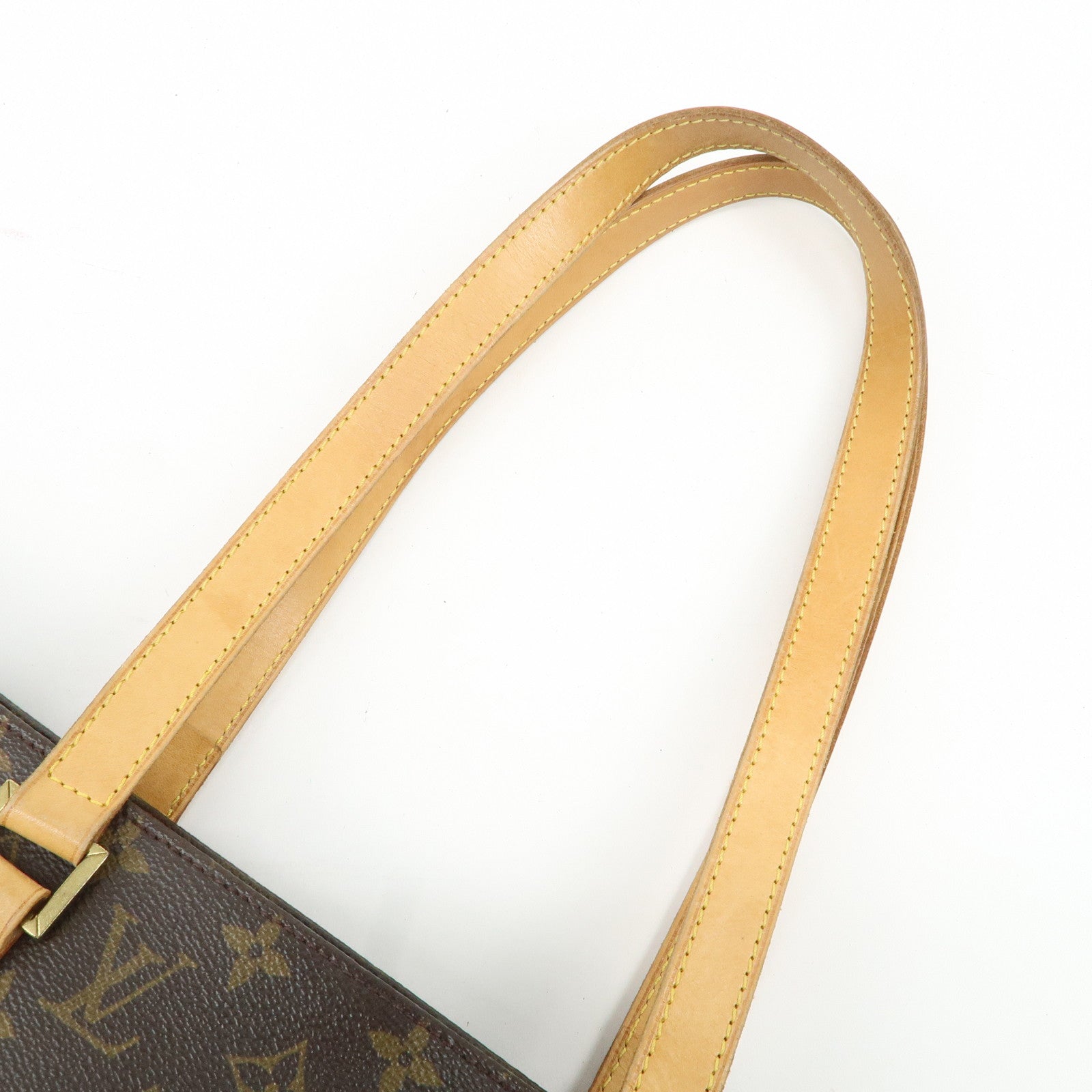 Louis Vuitton Monogram Luco Tote Bag Hand Bag Brown M51155 Used