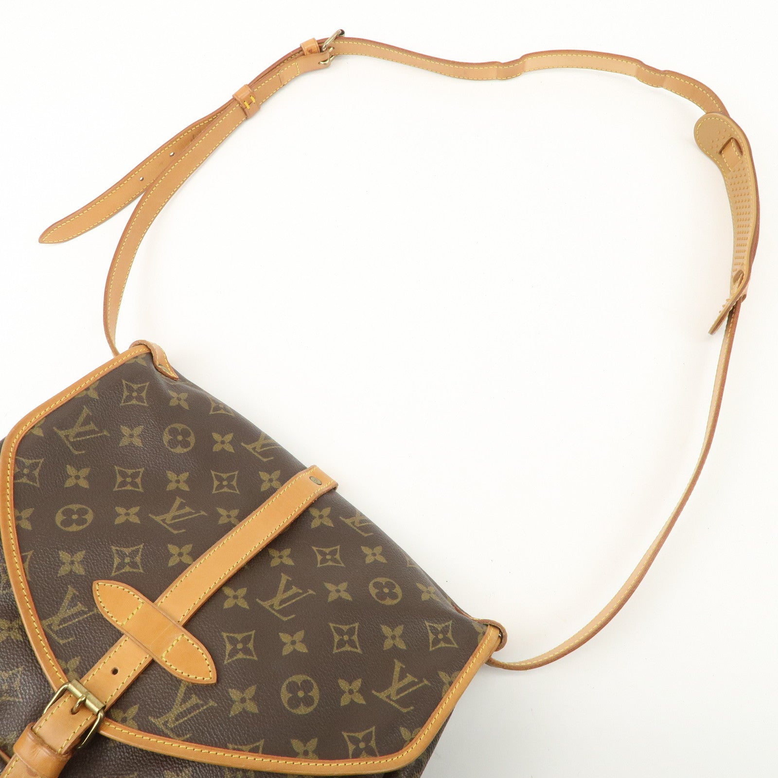 Louis Vuitton Monogram Saumur 30 Shoulder Bag Brown M42256 Used