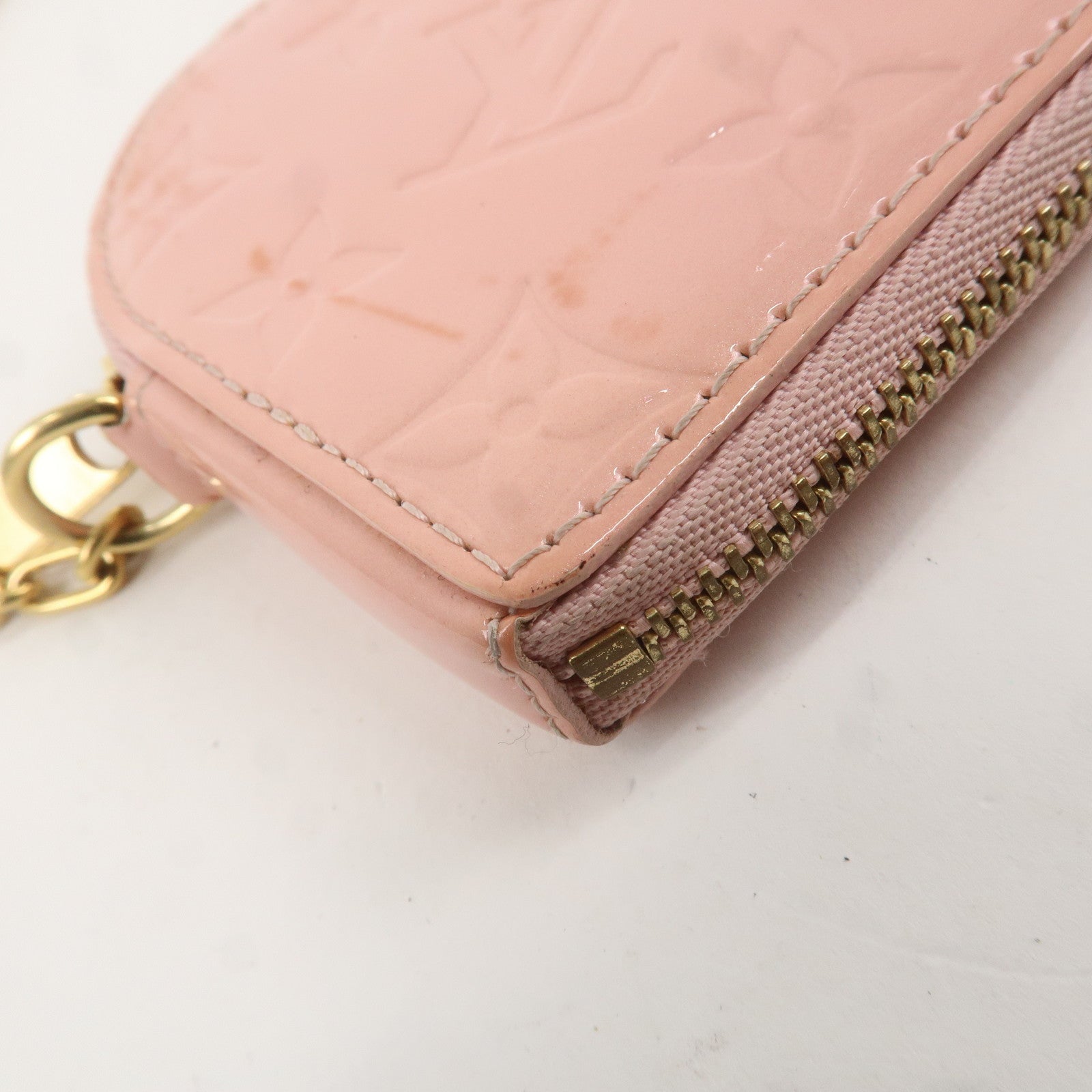 Louis Vuitton Vernis Porte Monnaie Coeur CoinCase RosePearl M91431