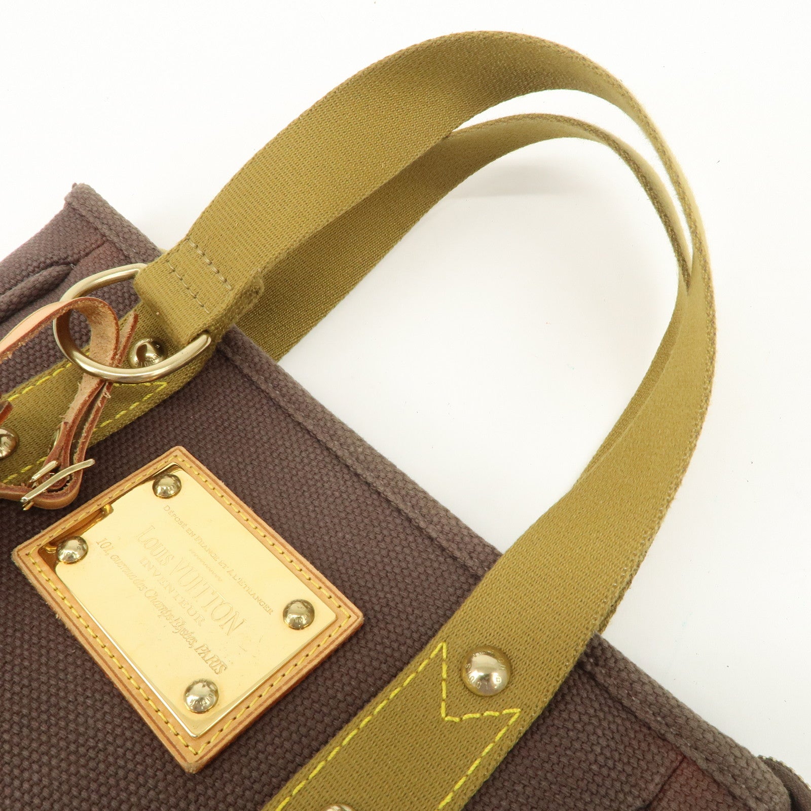 Louis Vuitton Antigua Cabas PM Tote Bag Khaki Antigua M40089