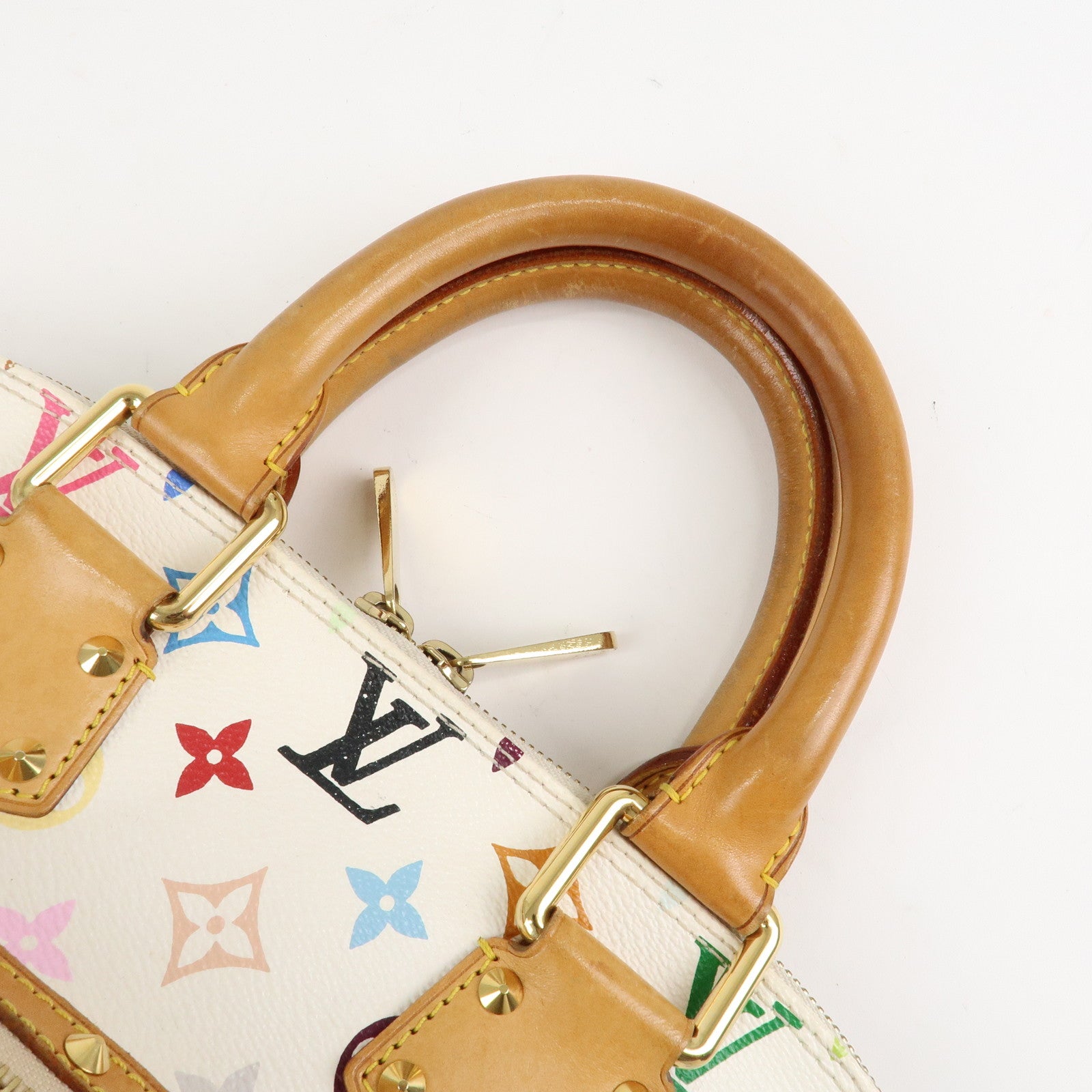 Louis Vuitton Monogram Multicolor Alma Hand Bag Blanc M92647 Used