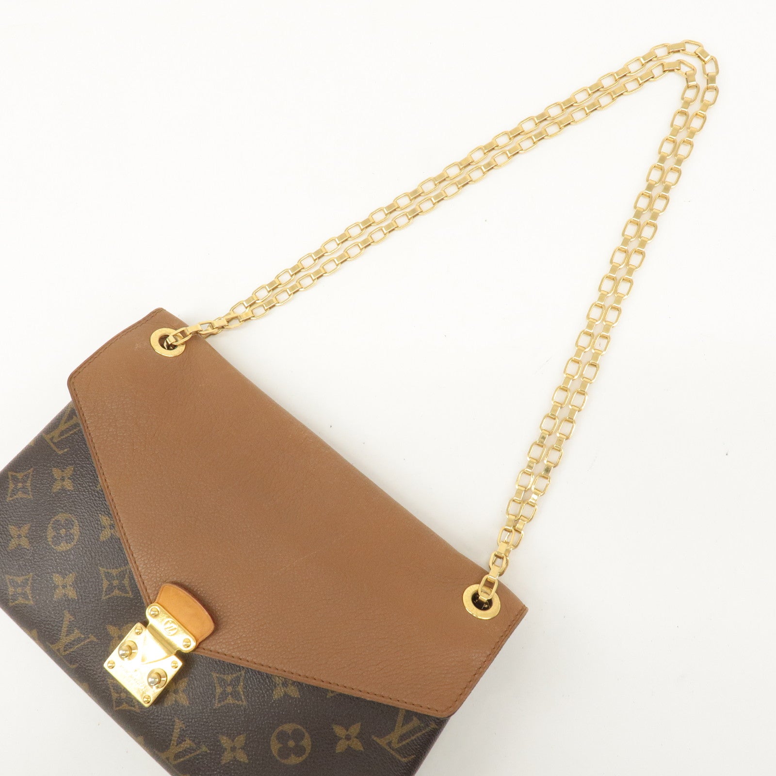 Louis Vuitton Monogram Pallas Chain Shoulder Bag Havane M41203