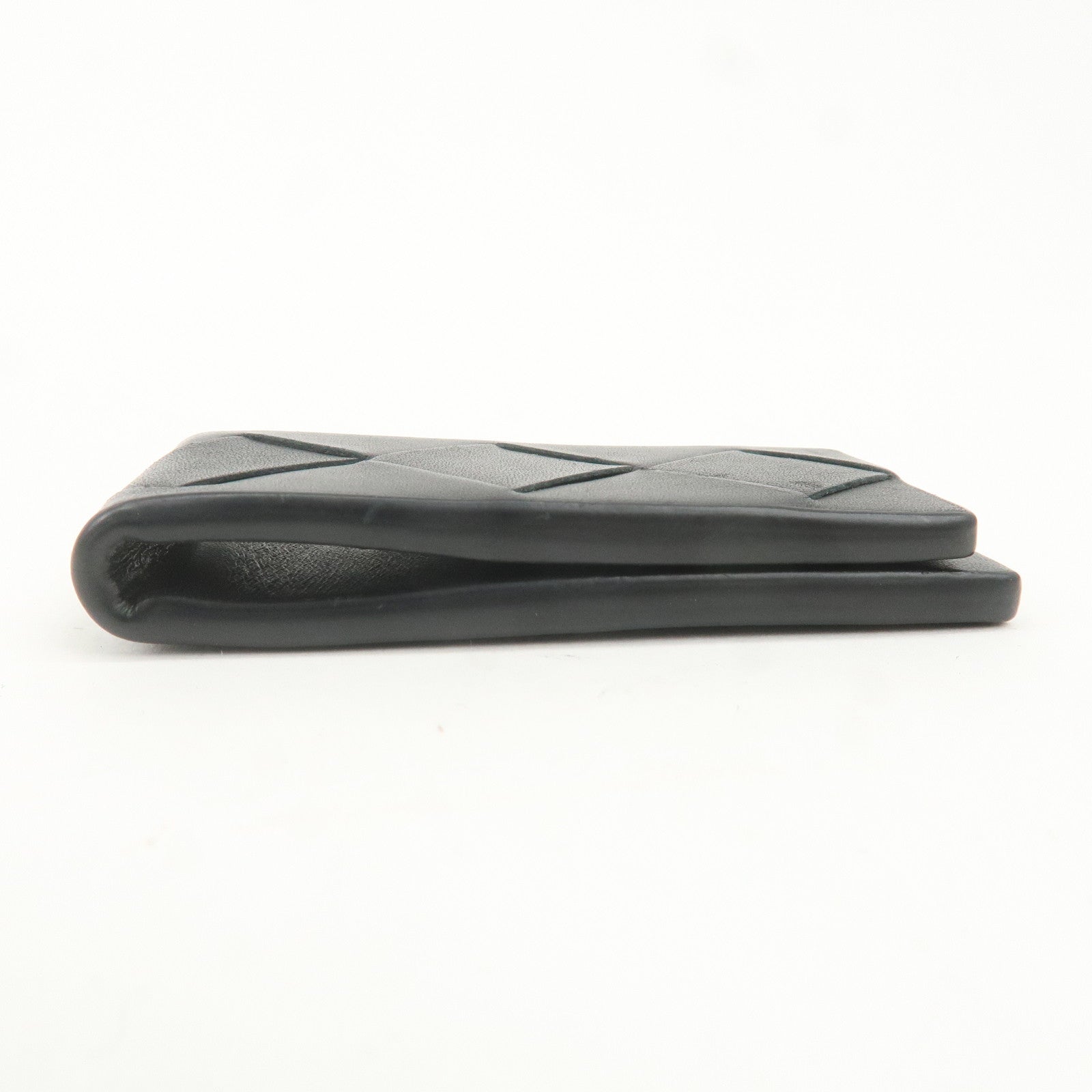 BOTTEGA VENETA Intrecciato Leather Money Clip Black