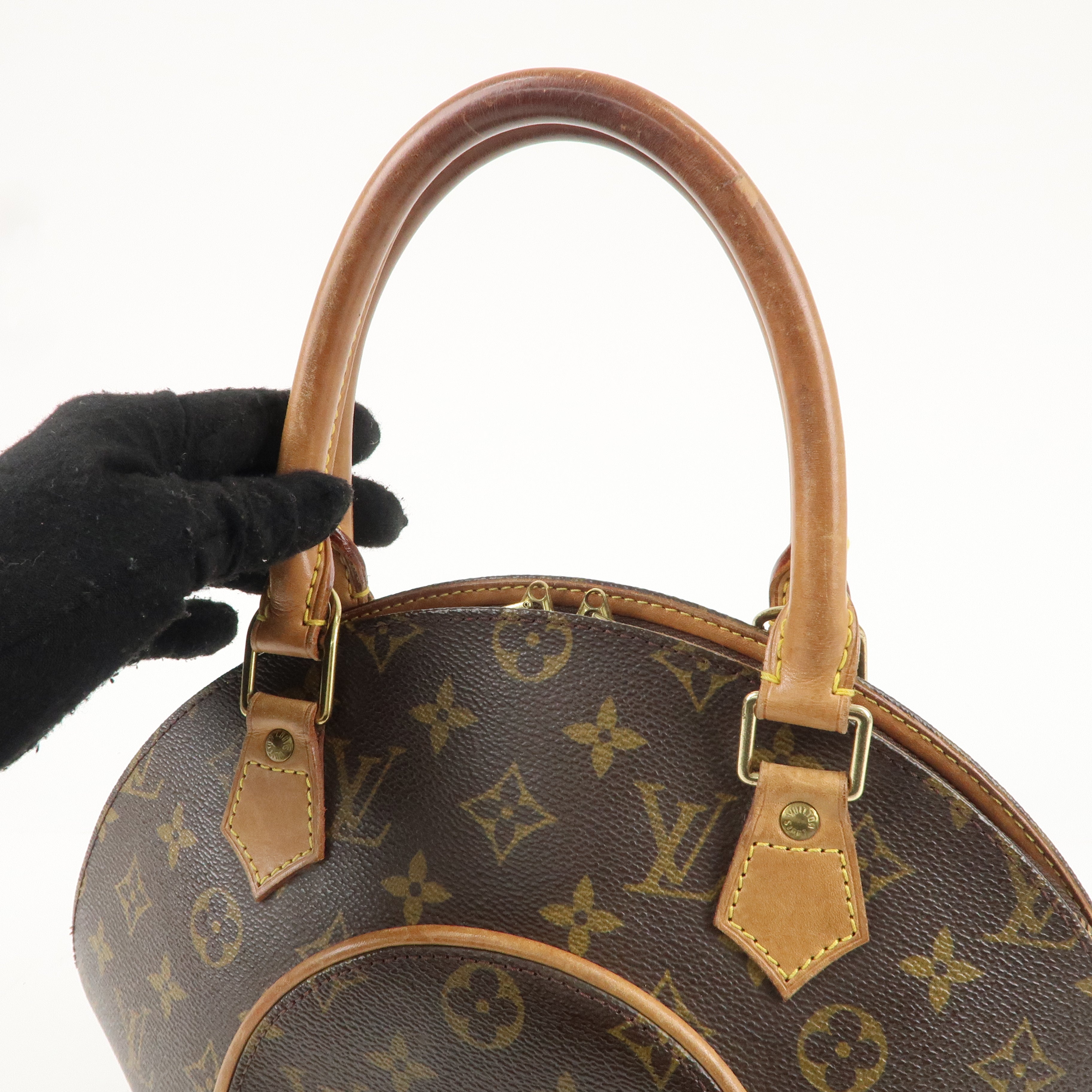 Louis Vuitton Monogram Ellipse MM Hand Bag Brown M51127 Used