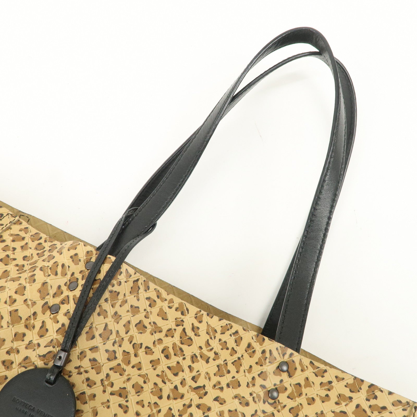 BOTTEGA VENETA Intreccio Mirage Leather Tote Bag Leopard 298780