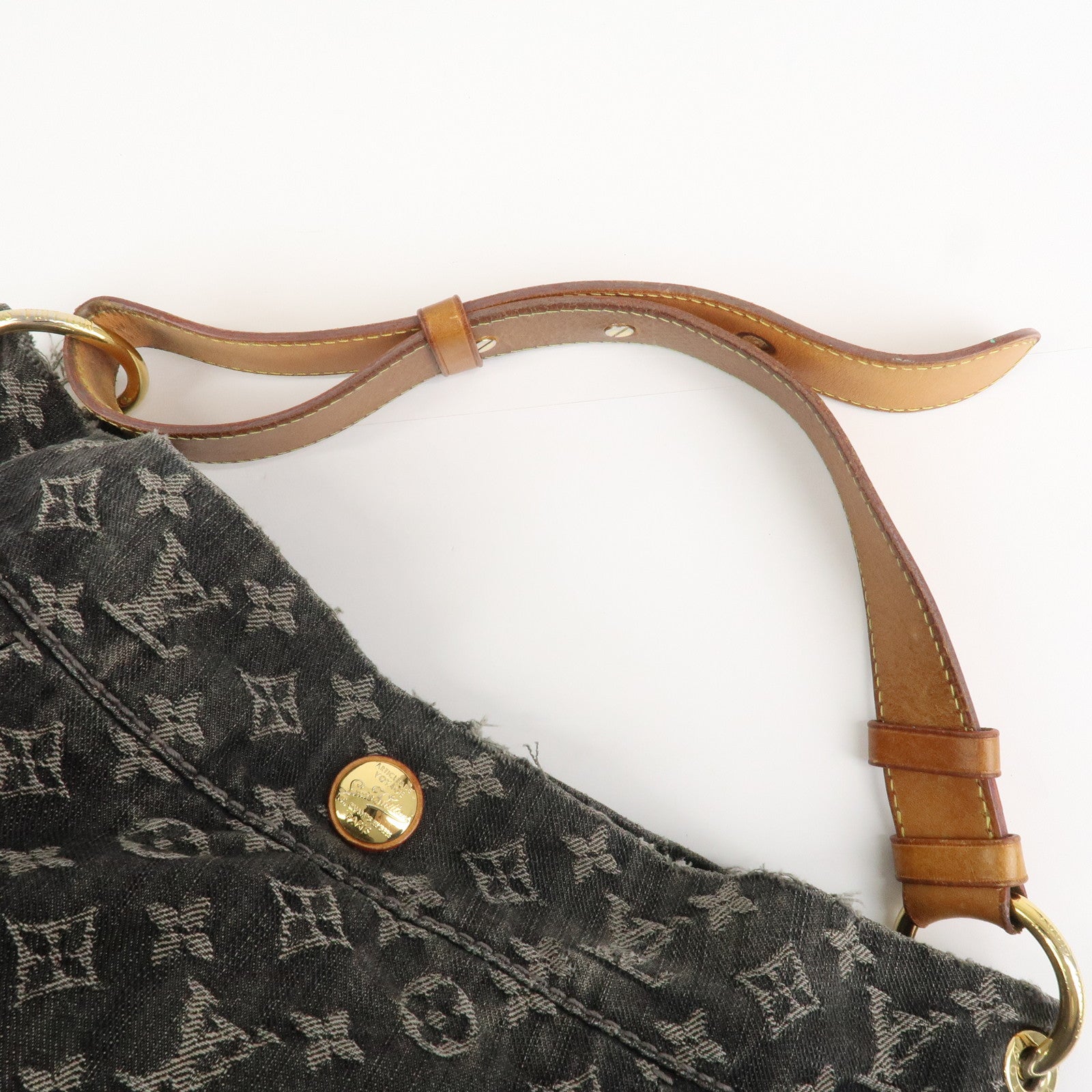 Louis Vuitton Monogram Denim Daily PM Shoulder Bag Noir M40494 Used