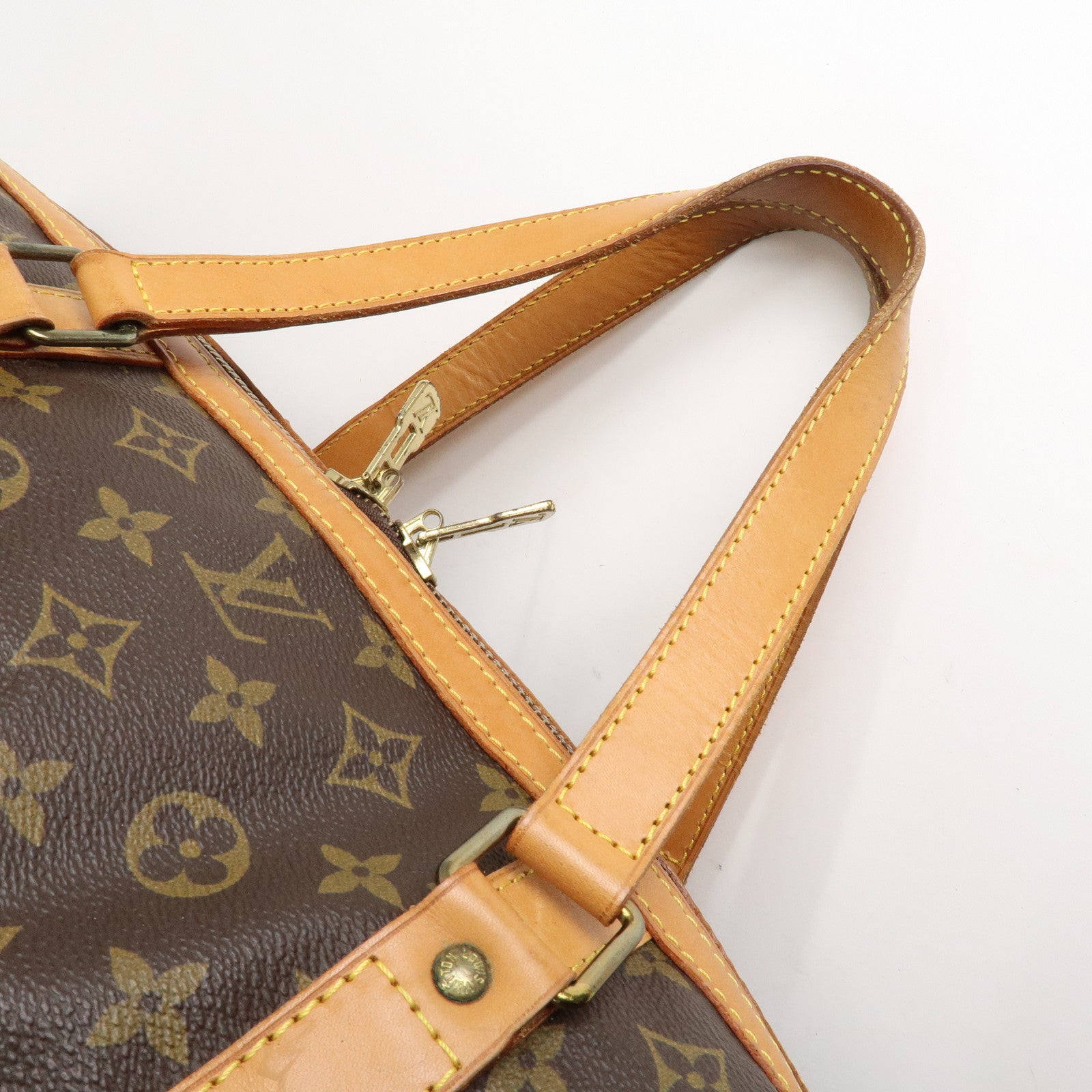 Louis Vuitton Monogram Sac Souple 55 Boston Bag Brown M41622 Used