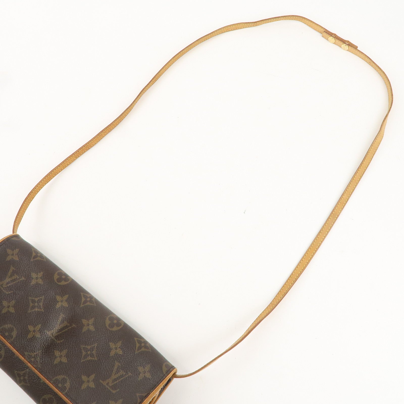 Louis Vuitton Monogram Pochette Twin GM 2Way Bag Brown M51852