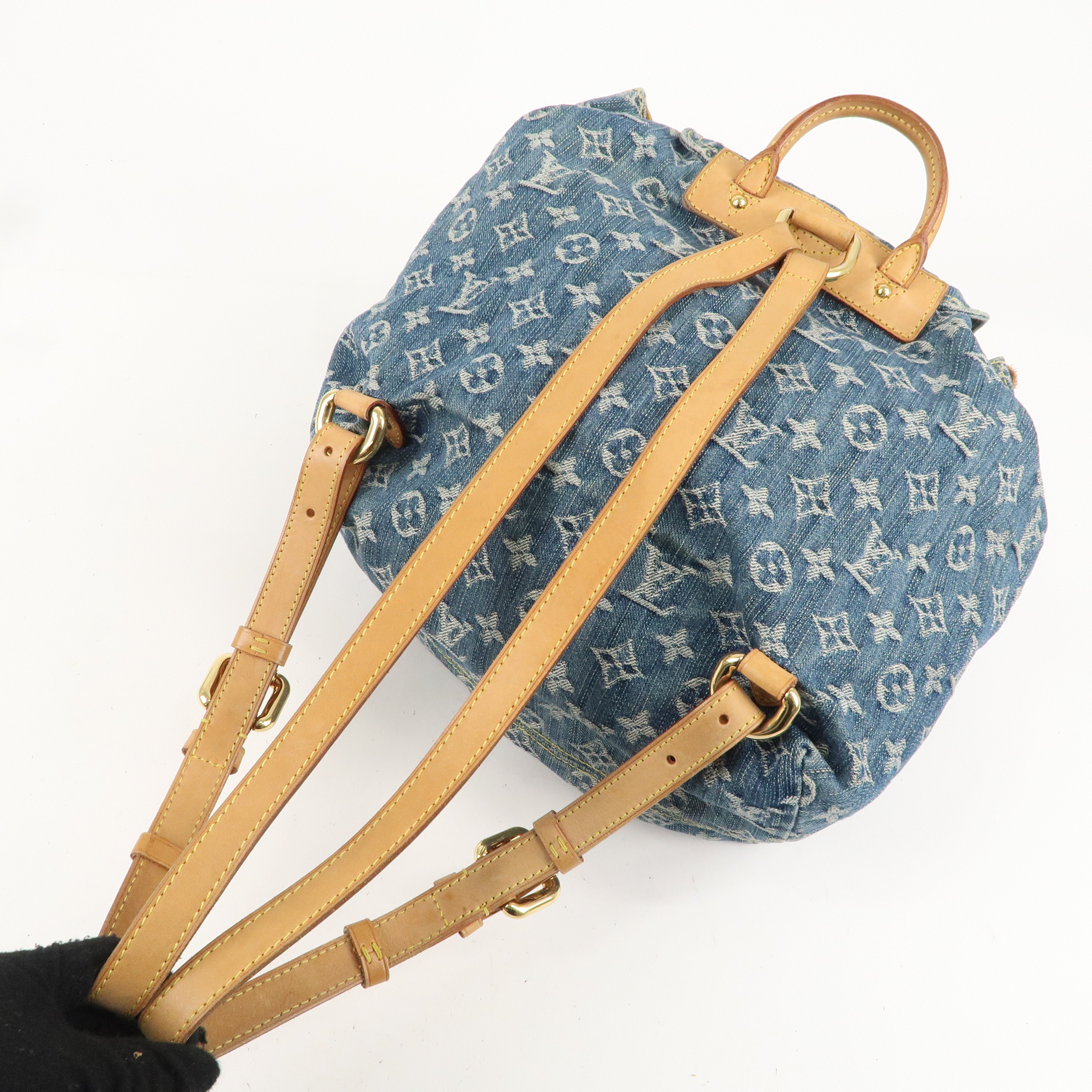 Louis Vuitton Monogram Denim Sac a Dos GM Back Pack Blue M95056