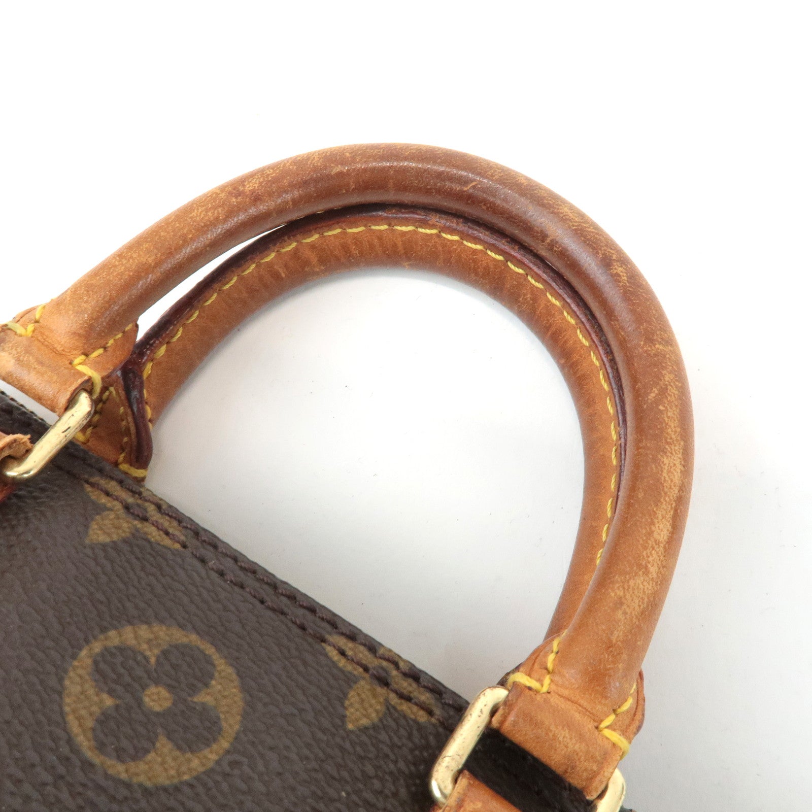 Louis Vuitton Monogram Mini Speedy Hand Bag Brown M41534 Used