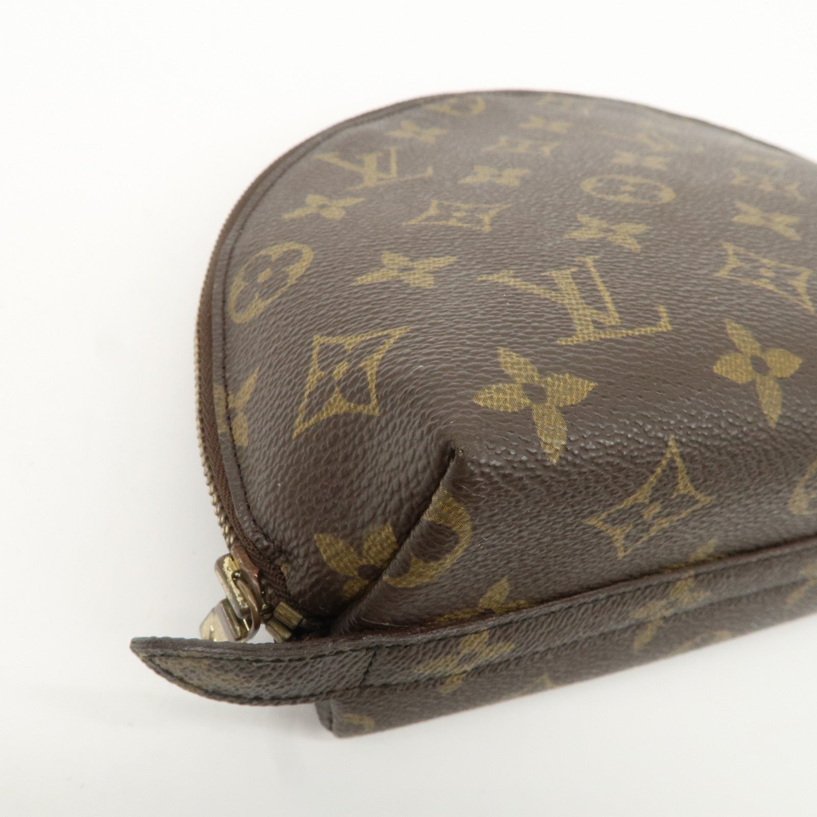 Louis Vuitton Monogram Trousse Demi Ronde Pouch M47520 Used