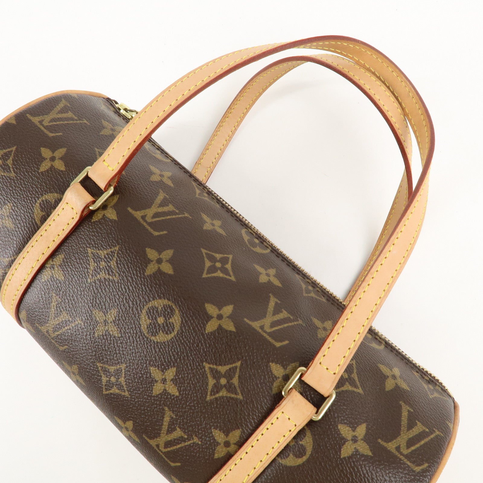 Louis Vuitton Monogram Papillon 26 Hand Bag New Style Brown M51386 Used