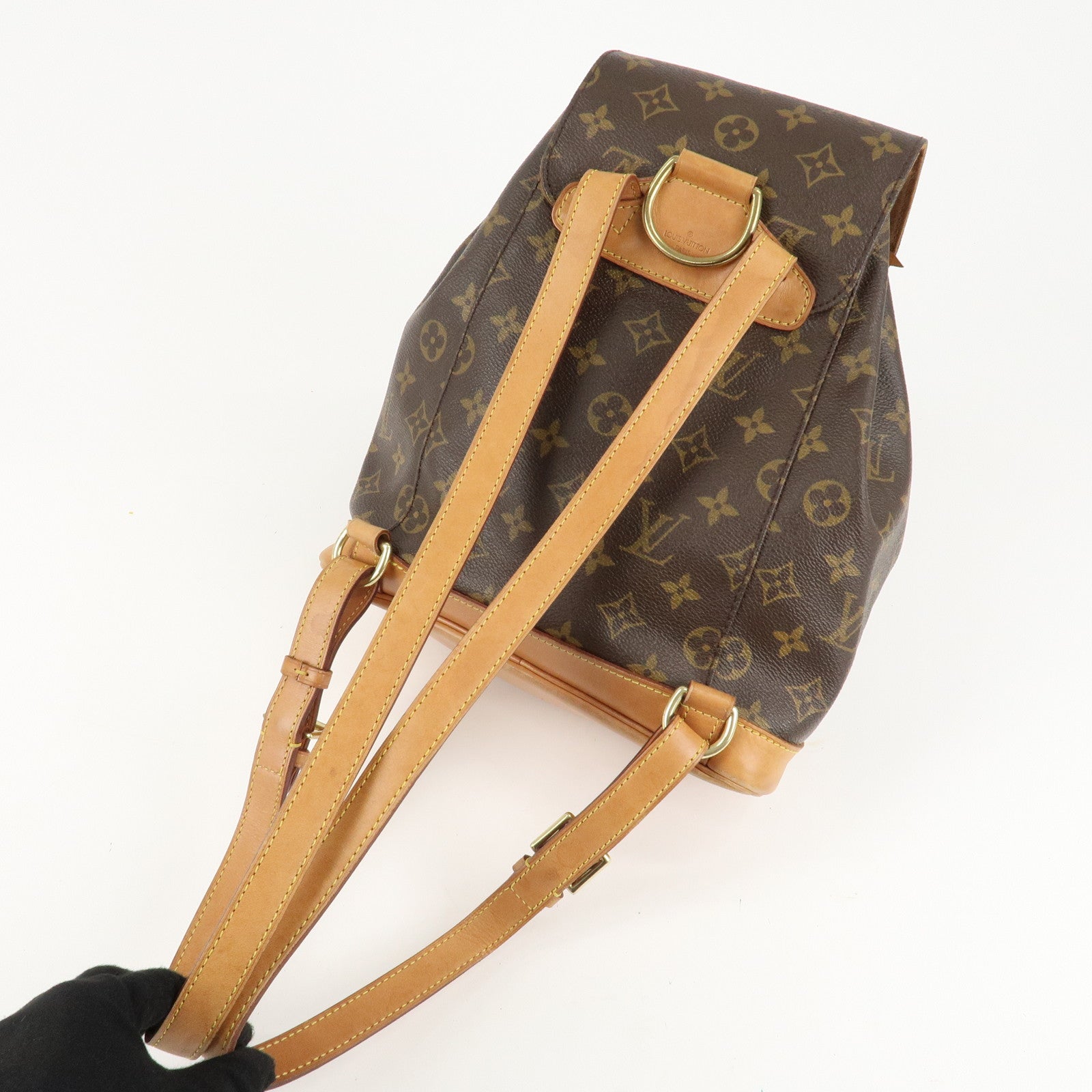 Louis Vuitton Monogram Montsouris MM Back Pack Bag M51136 Used