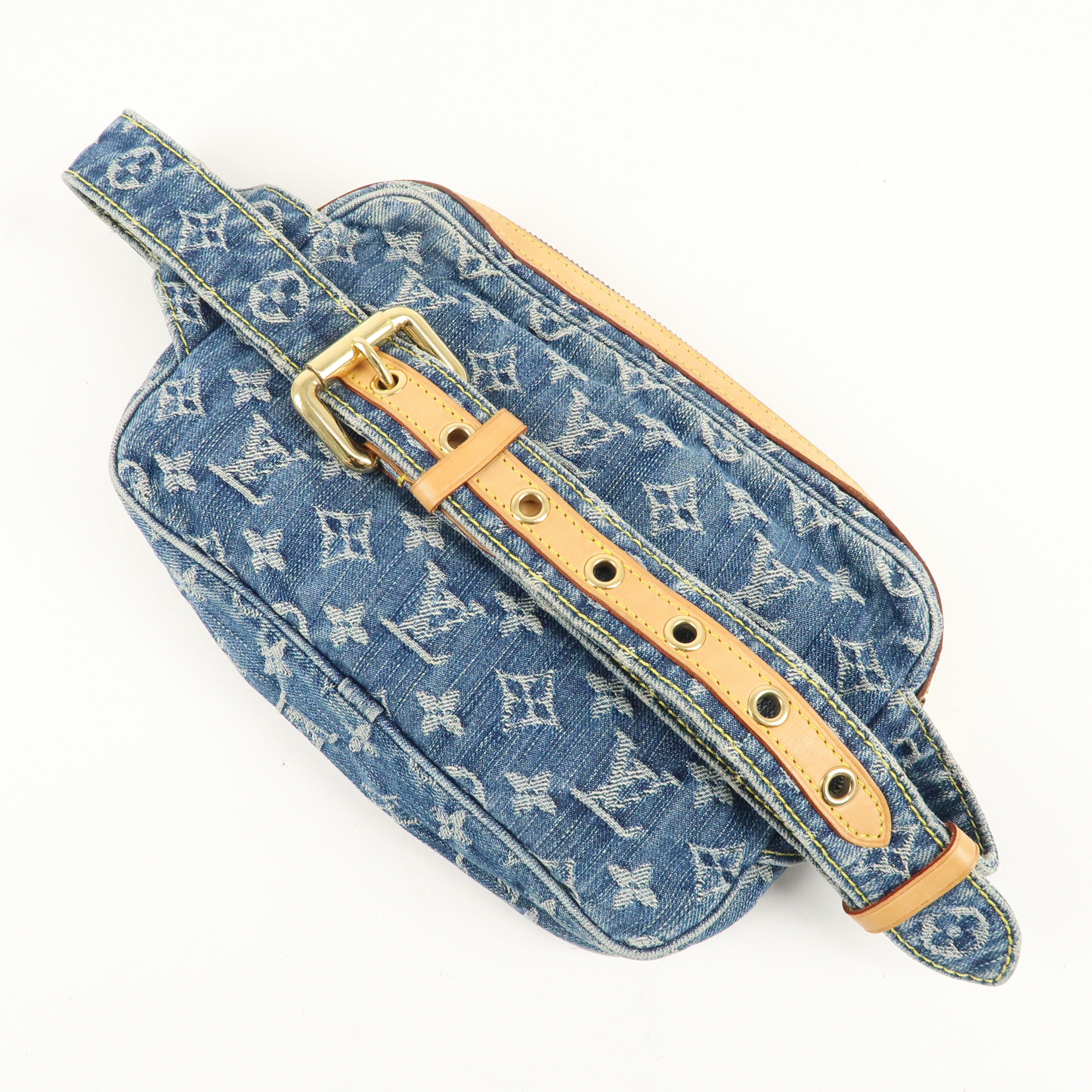 Louis Vuitton Monogram Denim Bum Bag Waist Bag Blue M95347