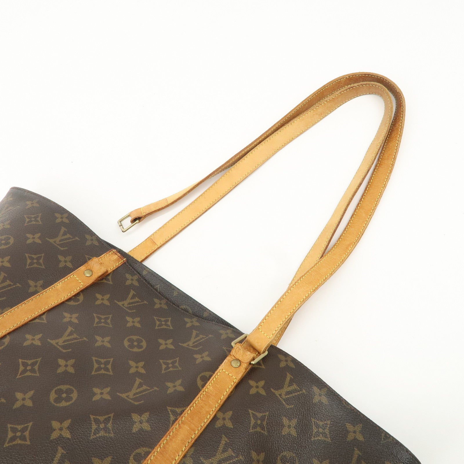 Louis Vuitton Monogram Sac Shopping Shoulder Bag Brown M51108 Used