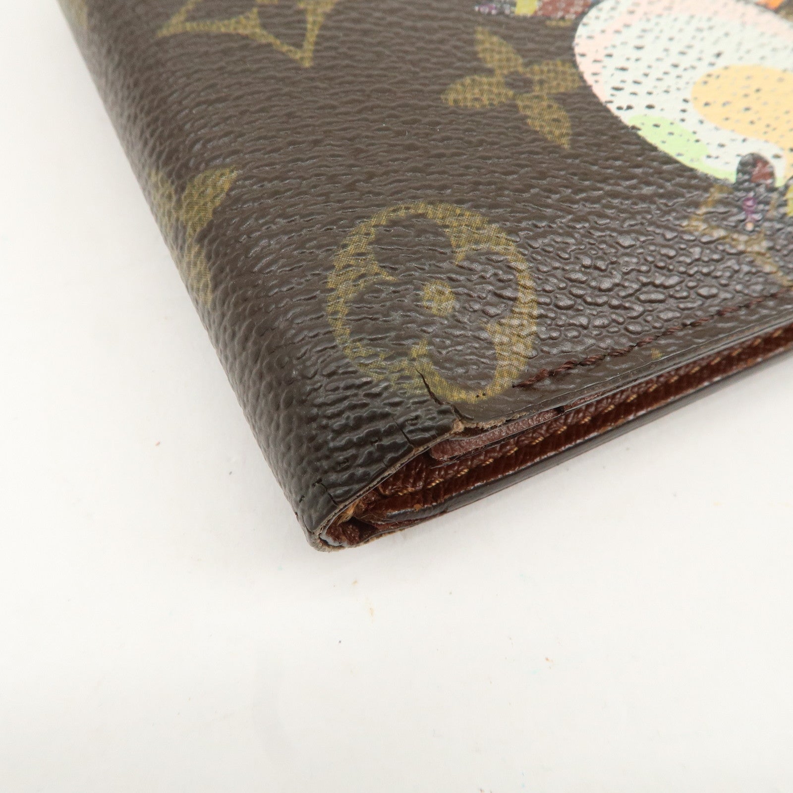 Louis Vuitton Panda Portefeuille Marco *Initials engraved M61666 Used