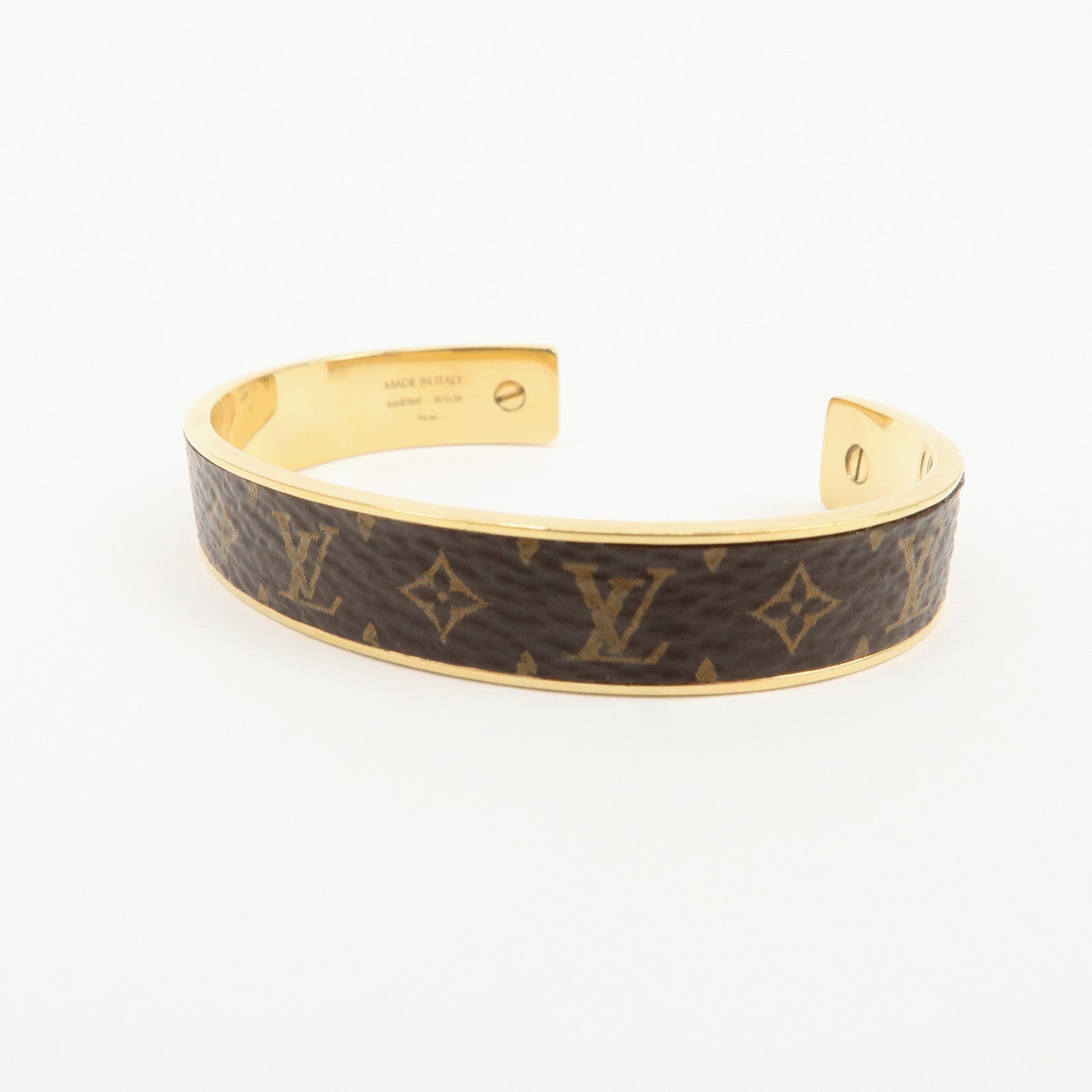 Louis Vuitton Monogram Jonc Wild LV Bracelet Brown M68369 Used