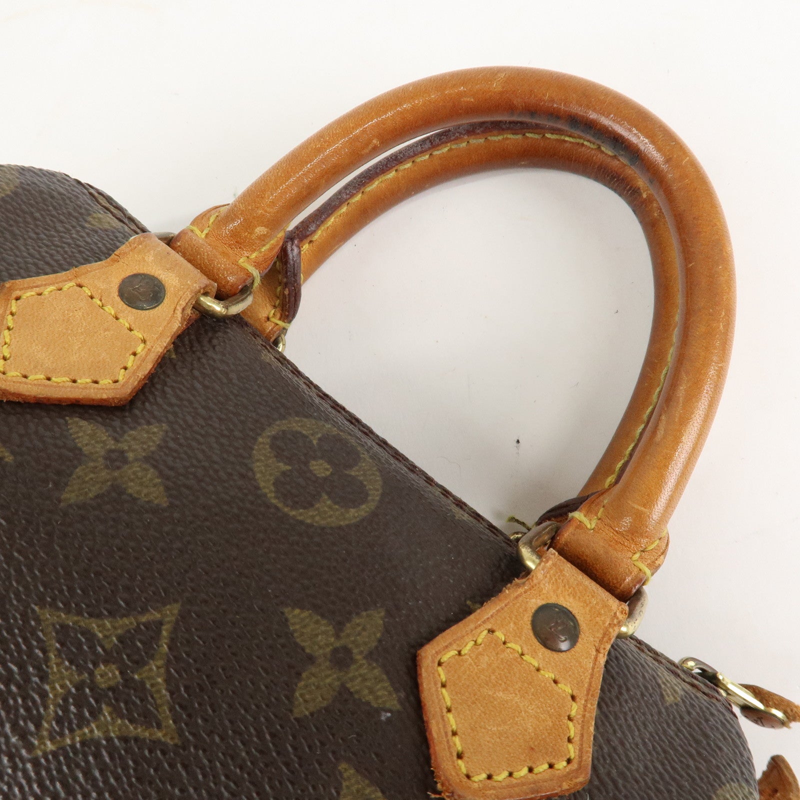 Louis Vuitton Monogram Mini Speedy Hand Bag Brown M41534 Used