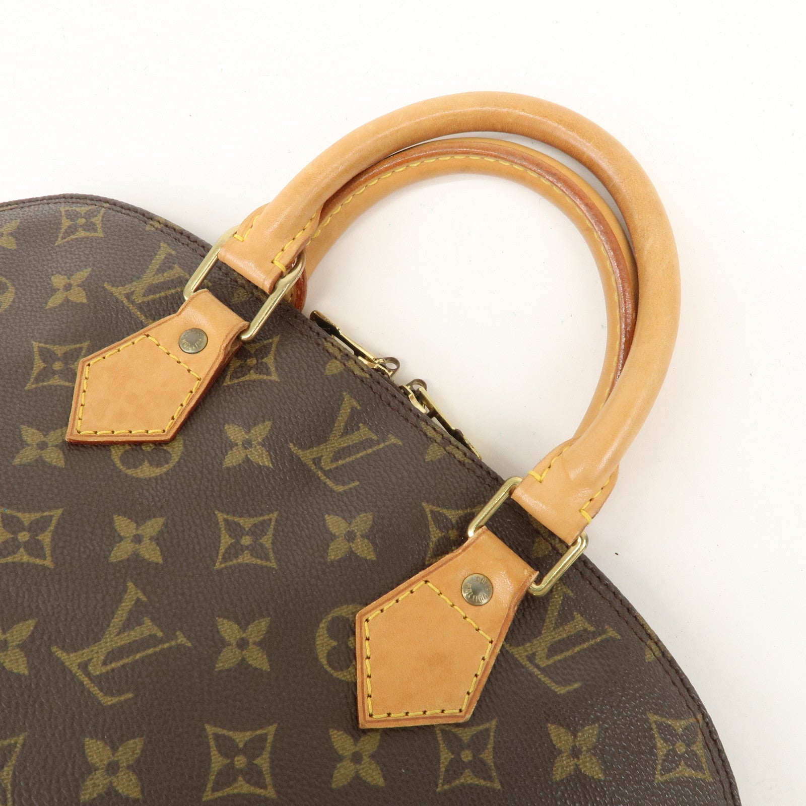 Louis Vuitton Monogram Alma Hand Bag Brown Gold Hardware M511300 Used