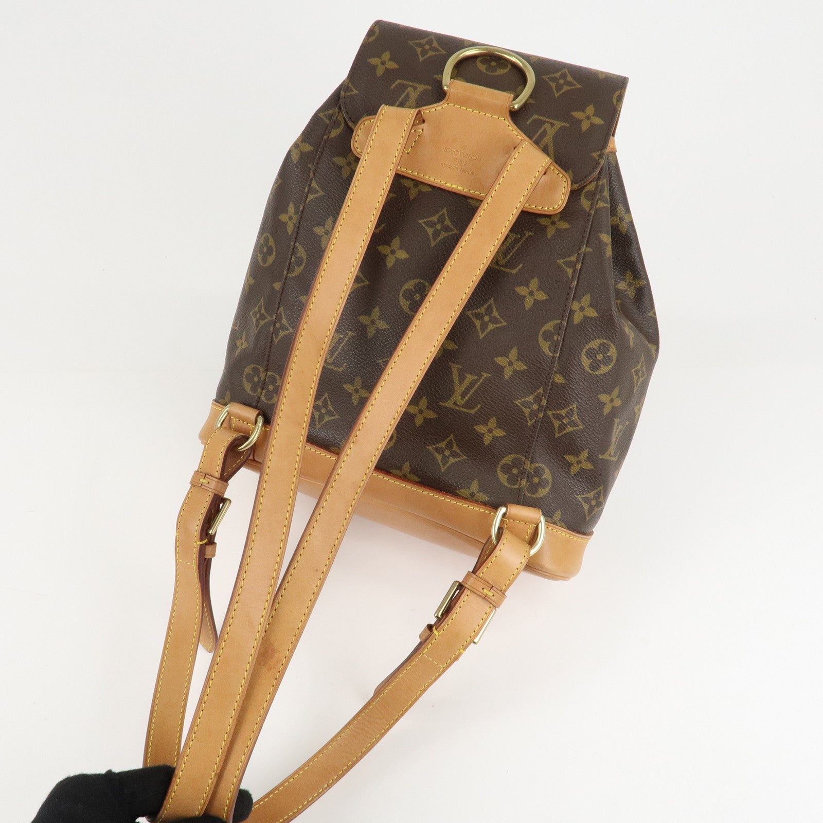 Louis Vuitton Monogram Montsouris MM Back Pack Bag M51136 Used